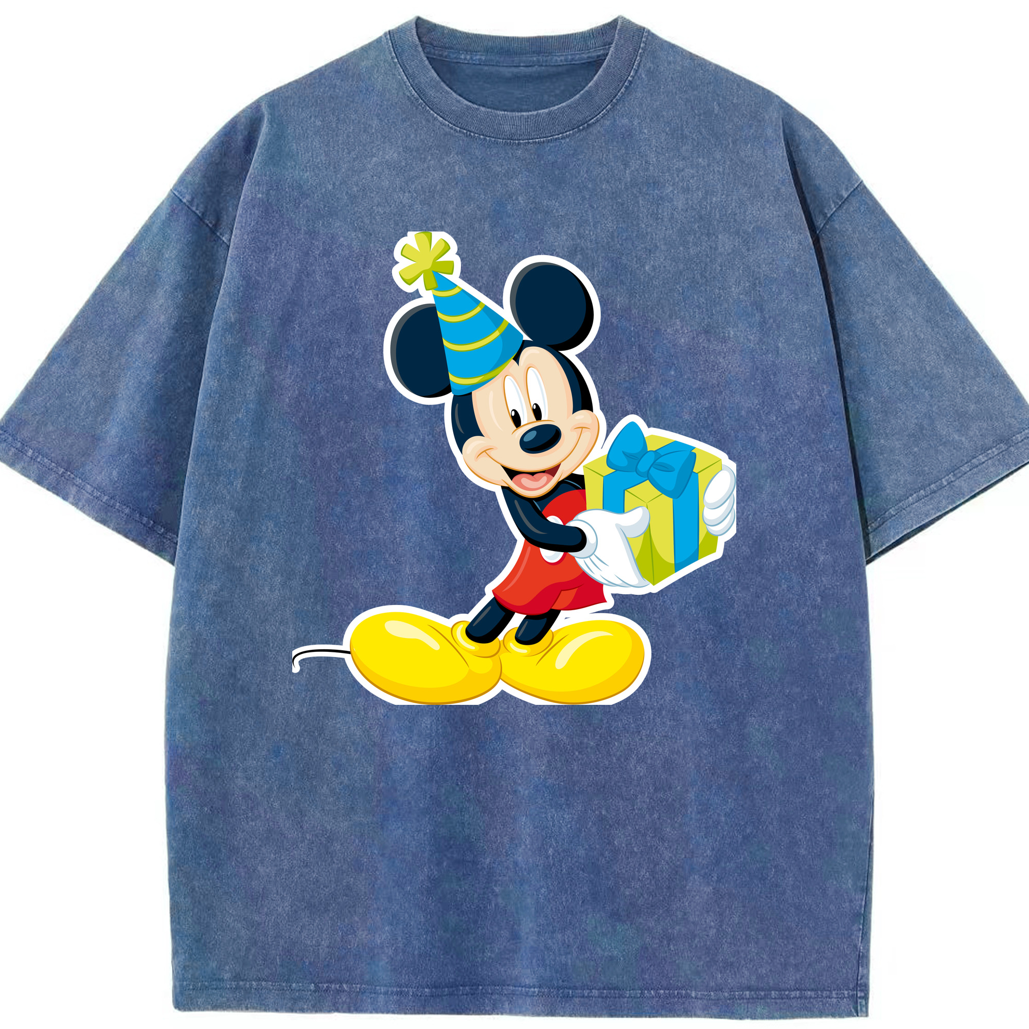 （画像用） ミッキーマウス Mickey Mouse 綿100% ヴィンテージ風 半袖Tシャツ（フロントプリント）