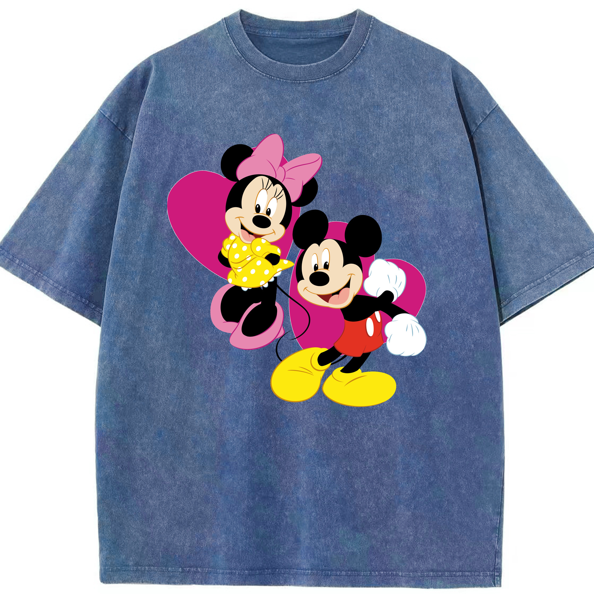 （画像用） ミッキーマウス Mickey Mouse 綿100% ヴィンテージ風 半袖Tシャツ（フロントプリント）