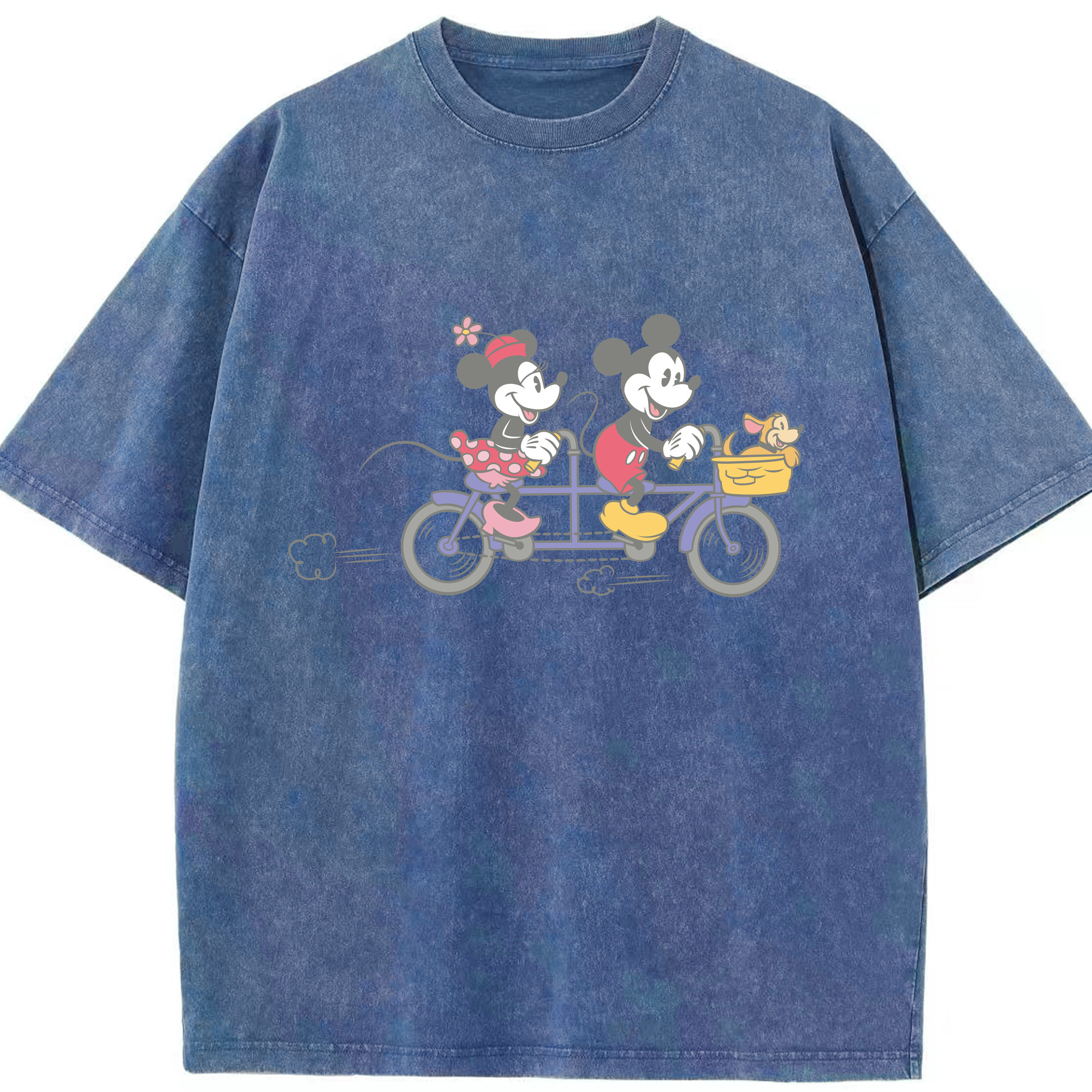 （画像用） ミッキーマウス Mickey Mouse 綿100% ヴィンテージ風 半袖Tシャツ（フロントプリント）