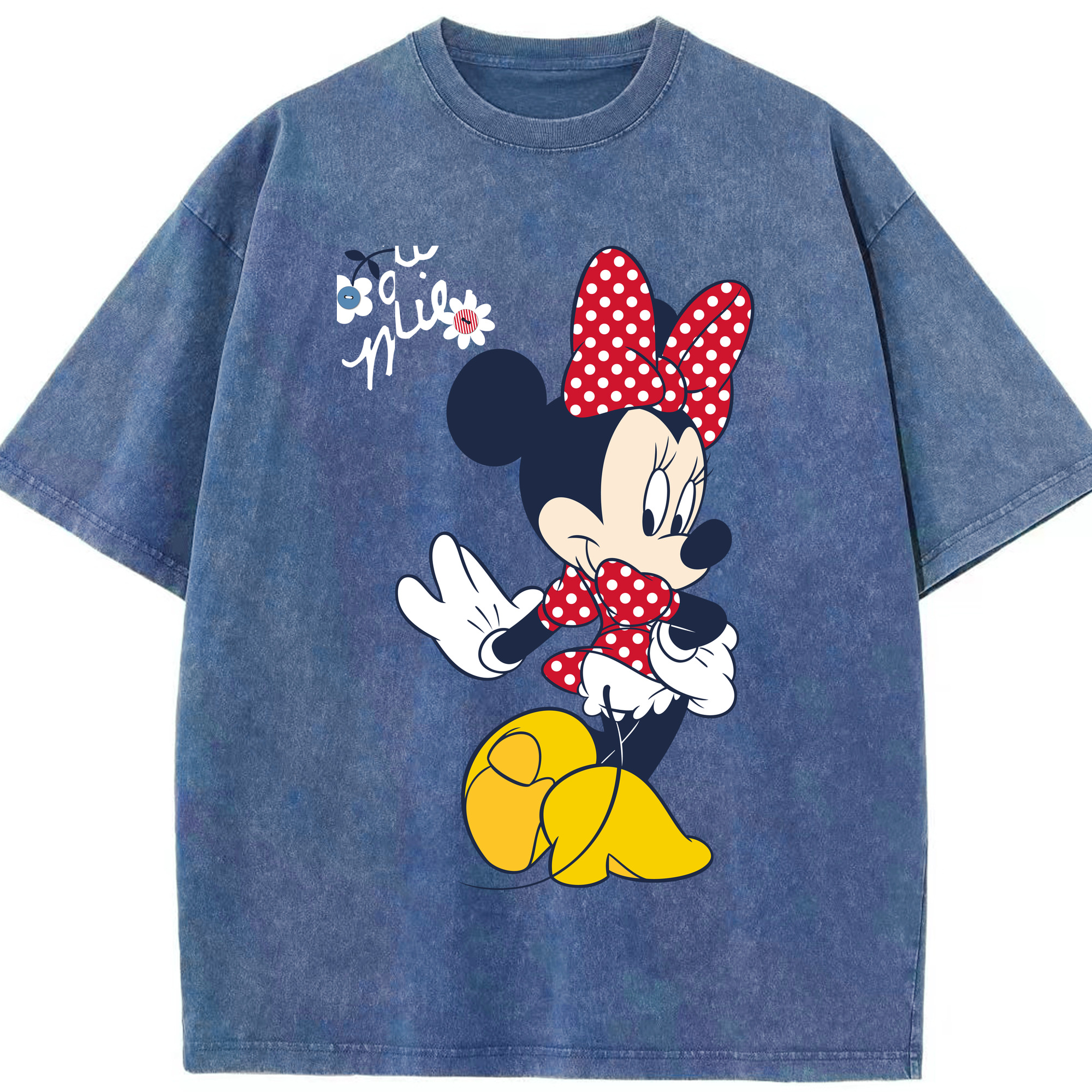 （画像用） ミッキーマウス Mickey Mouse 綿100% ヴィンテージ風 半袖Tシャツ（フロントプリント）