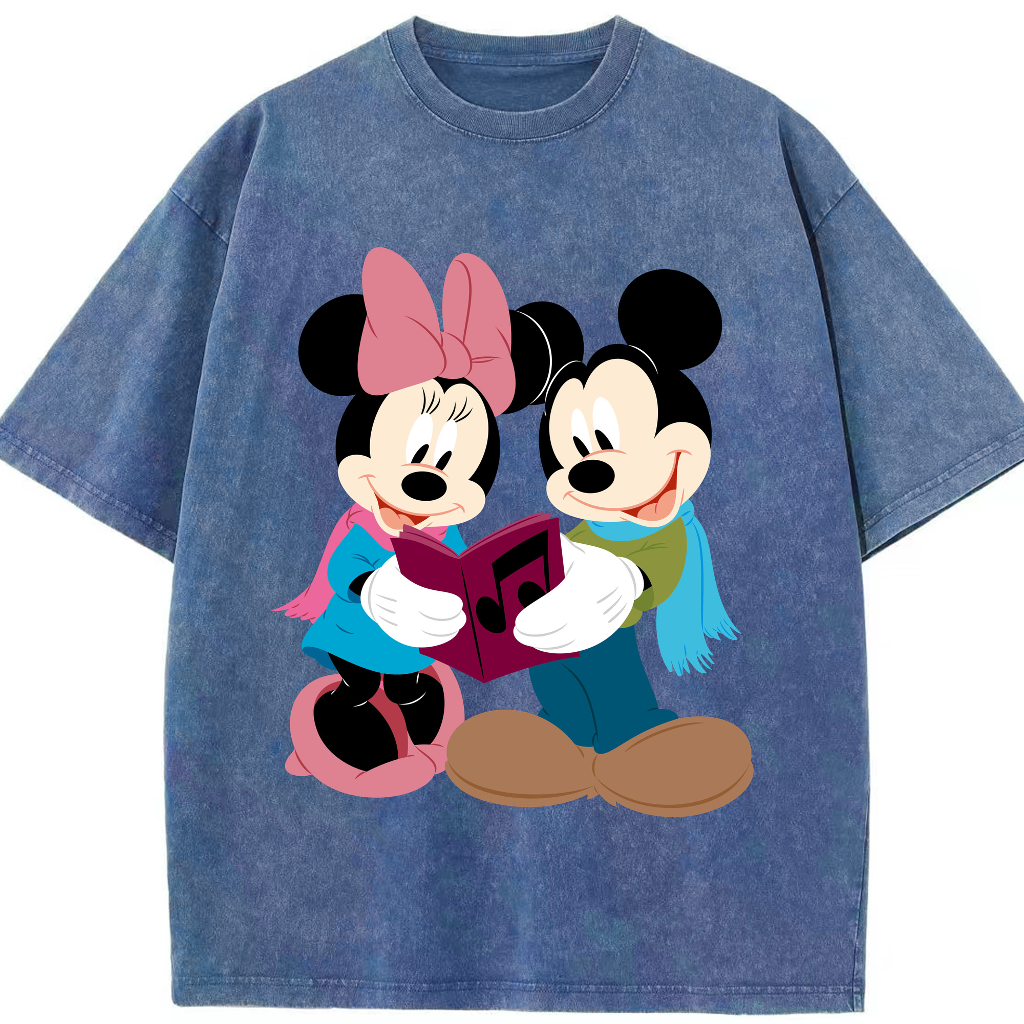（画像用） ミッキーマウス Mickey Mouse 綿100% ヴィンテージ風 半袖Tシャツ（フロントプリント）