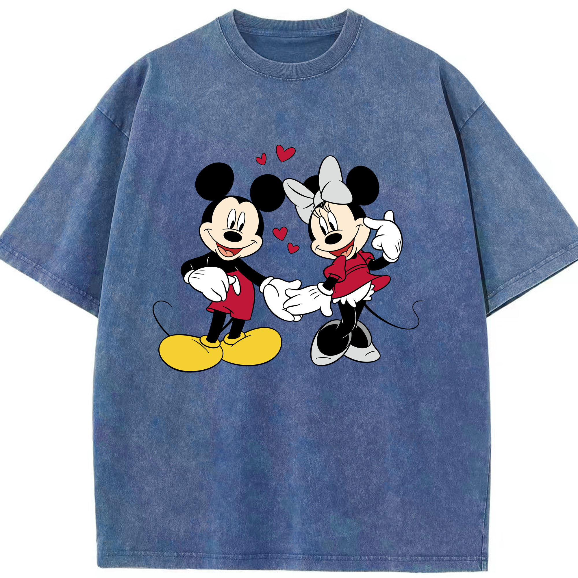 （画像用） ミッキーマウス Mickey Mouse 綿100% ヴィンテージ風 半袖Tシャツ（フロントプリント）