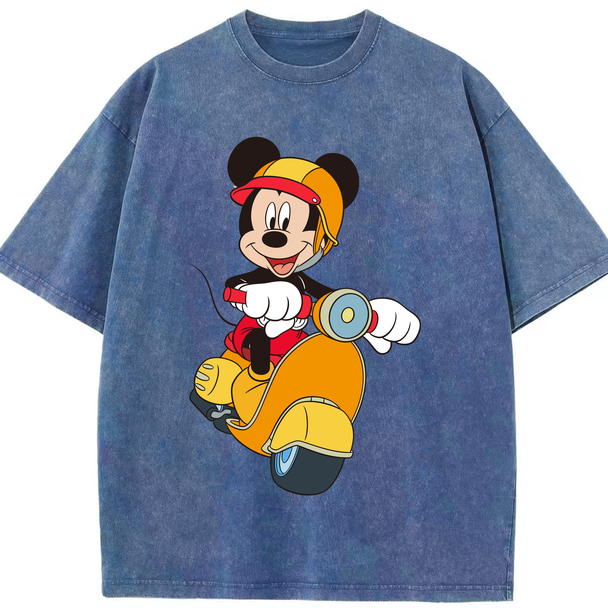 （画像用） ミッキーマウス Mickey Mouse 綿100% ヴィンテージ風 半袖Tシャツ（フロントプリント）