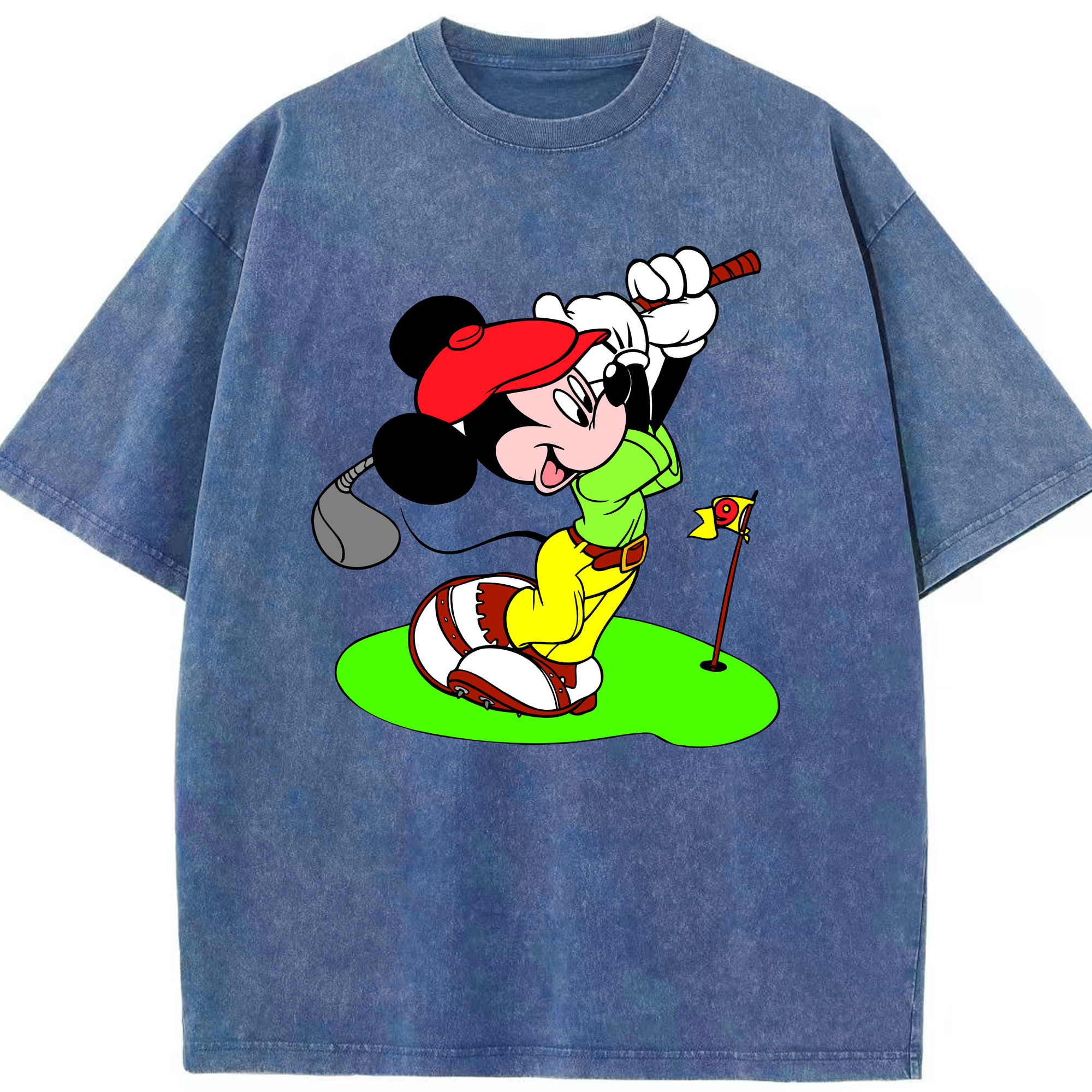 （画像用） ミッキーマウス Mickey Mouse 綿100% ヴィンテージ風 半袖Tシャツ（フロントプリント）