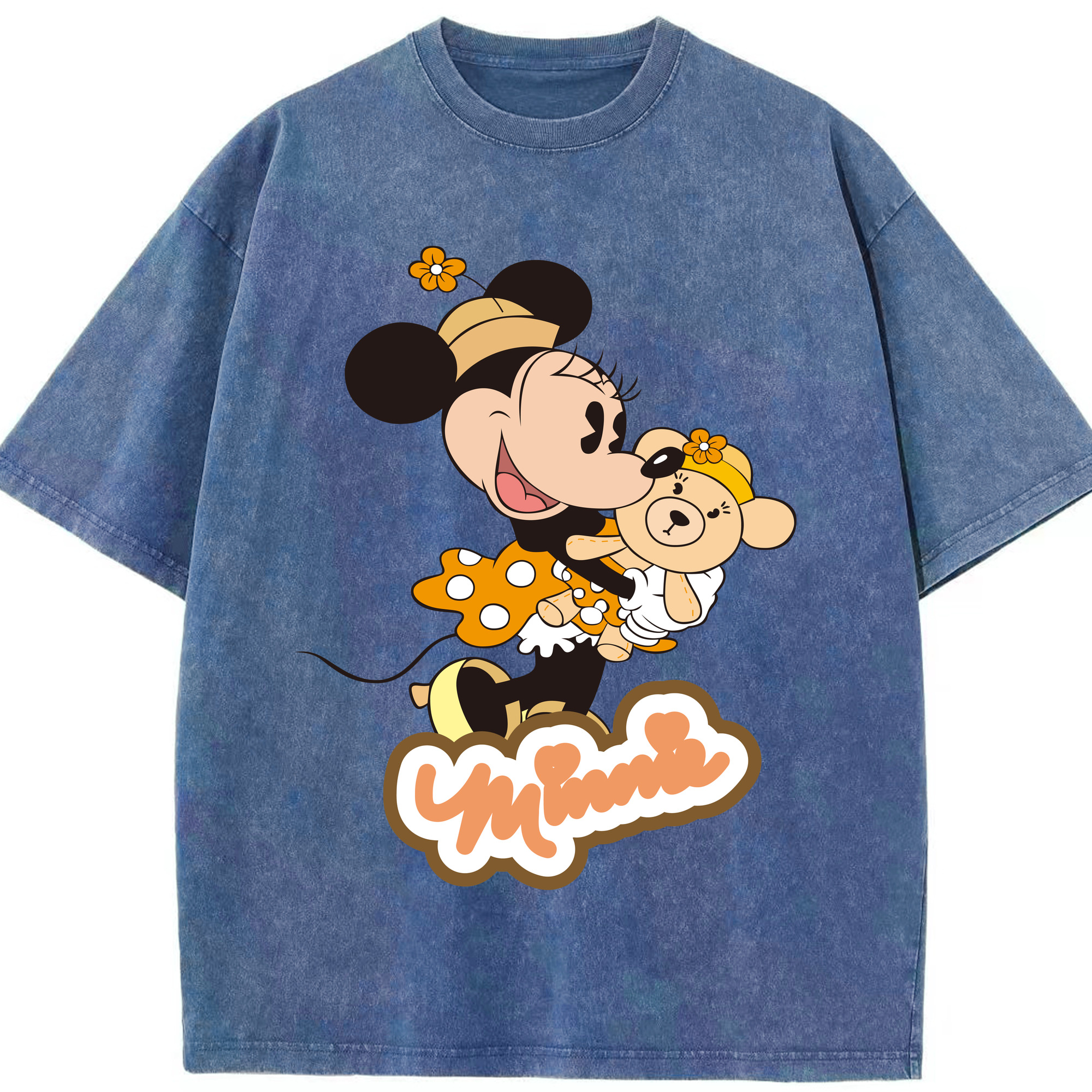 （画像用） ミッキーマウス Mickey Mouse 綿100% ヴィンテージ風 半袖Tシャツ（フロントプリント）