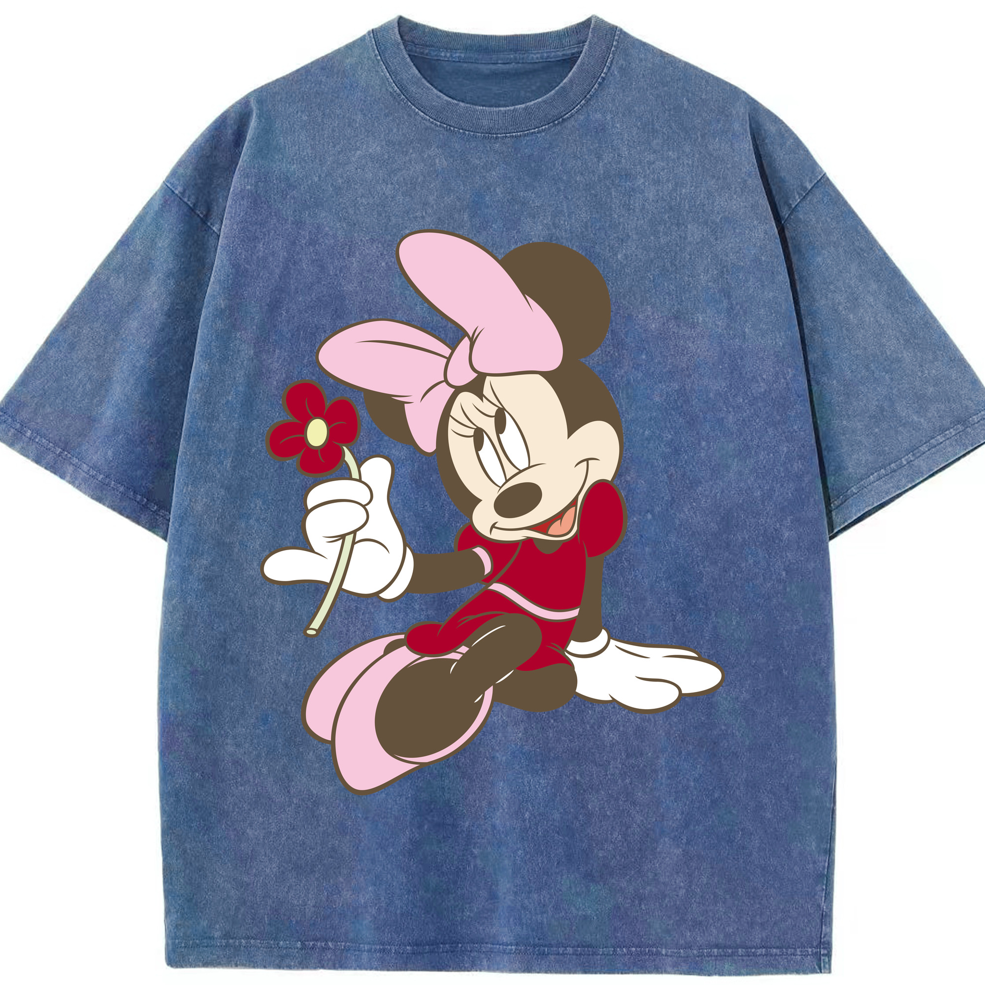 （画像用） ミッキーマウス Mickey Mouse 綿100% ヴィンテージ風 半袖Tシャツ（フロントプリント）