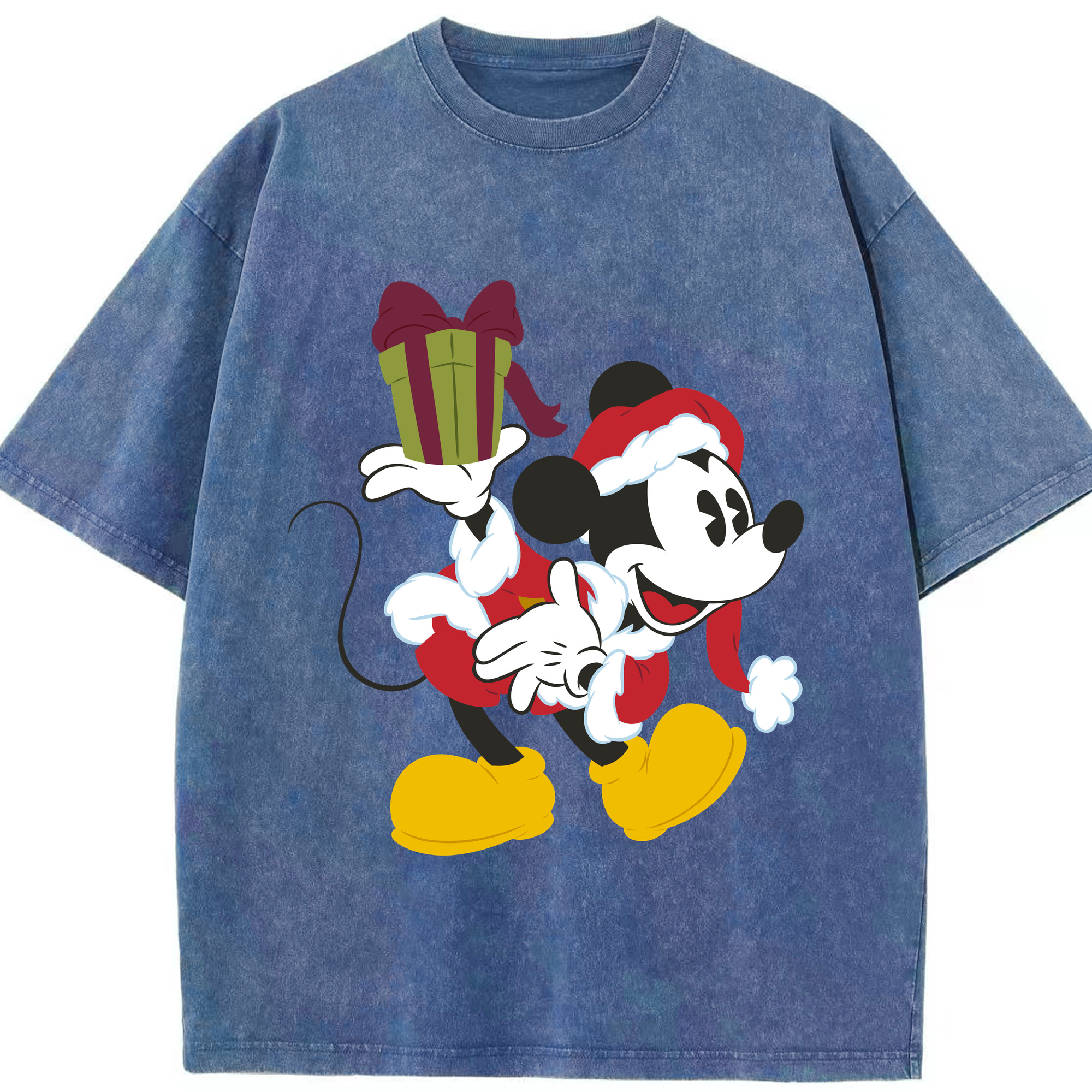 （画像用） ミッキーマウス Mickey Mouse 綿100% ヴィンテージ風 半袖Tシャツ（フロントプリント）