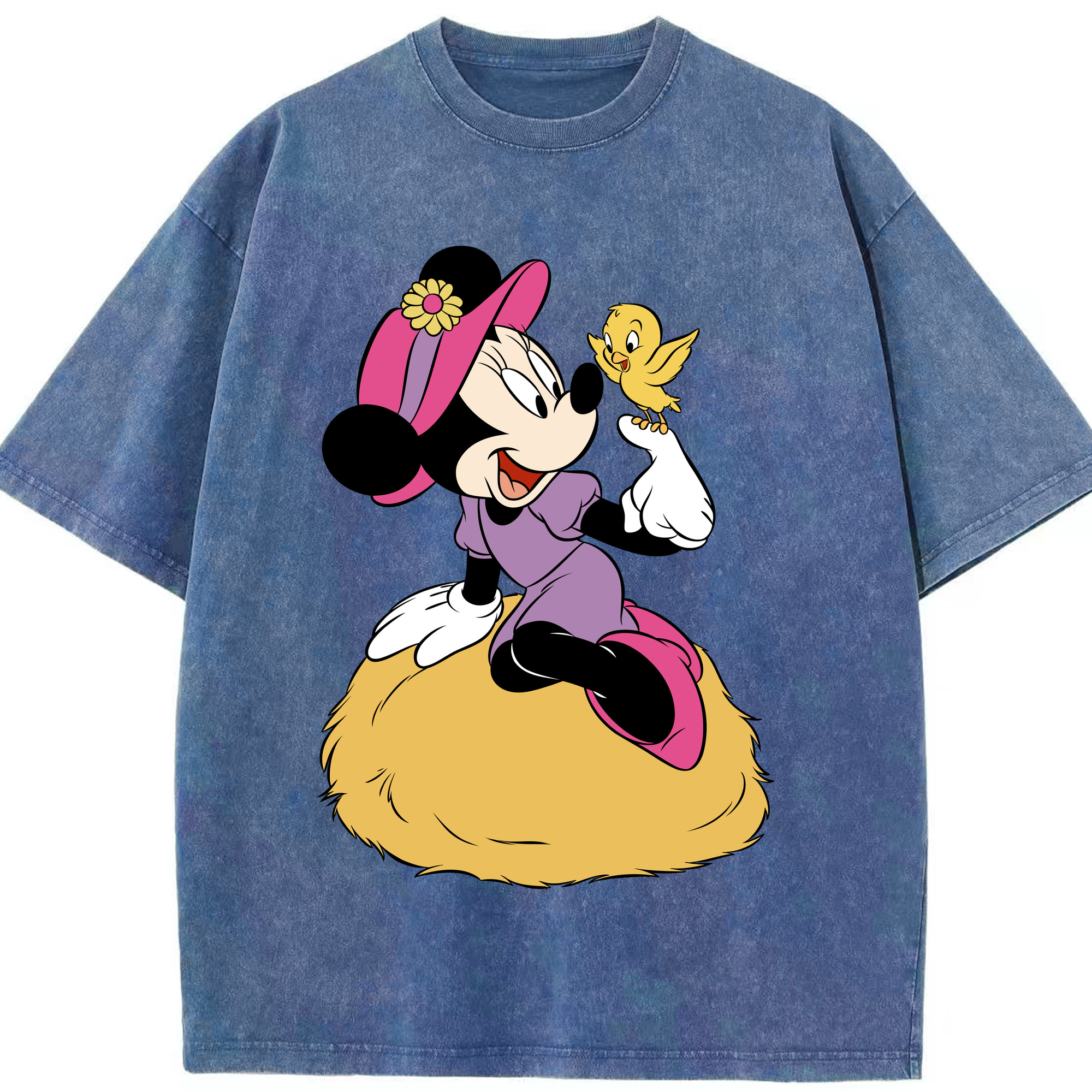 （画像用） ミッキーマウス Mickey Mouse 綿100% ヴィンテージ風 半袖Tシャツ（フロントプリント）