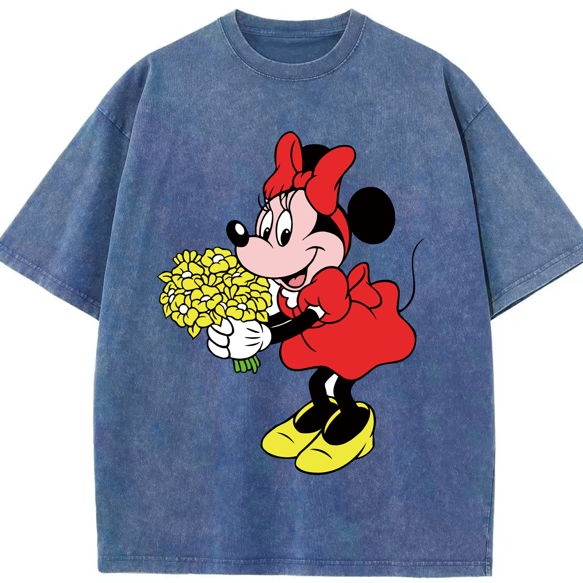 （画像用） ミッキーマウス Mickey Mouse 綿100% ヴィンテージ風 半袖Tシャツ（フロントプリント）