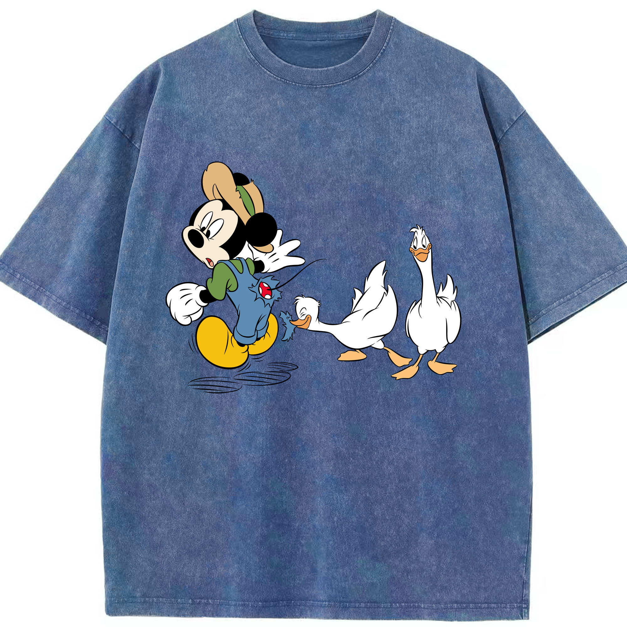 （画像用） ミッキーマウス Mickey Mouse 綿100% ヴィンテージ風 半袖Tシャツ（フロントプリント）