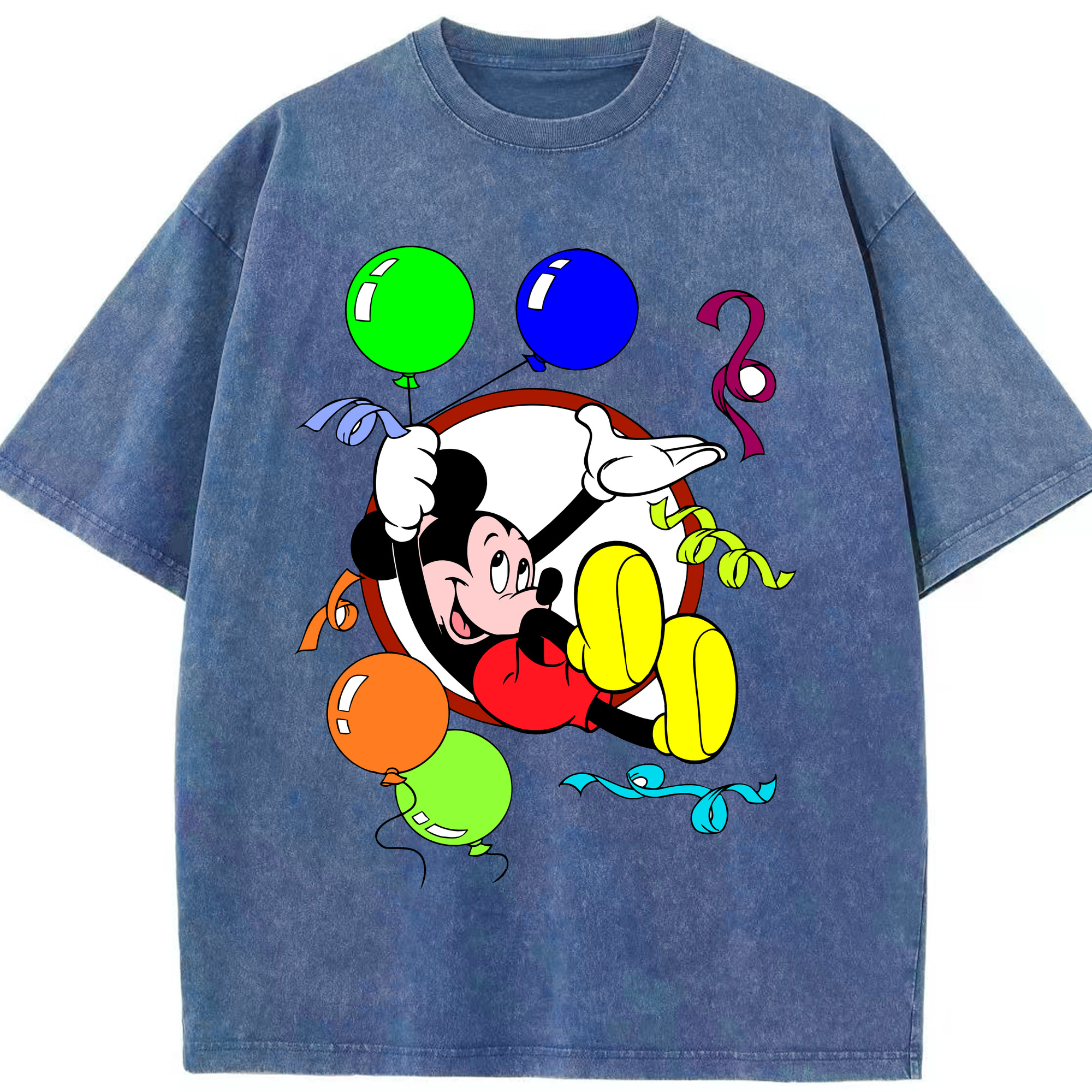 （画像用） ミッキーマウス Mickey Mouse 綿100% ヴィンテージ風 半袖Tシャツ（フロントプリント）