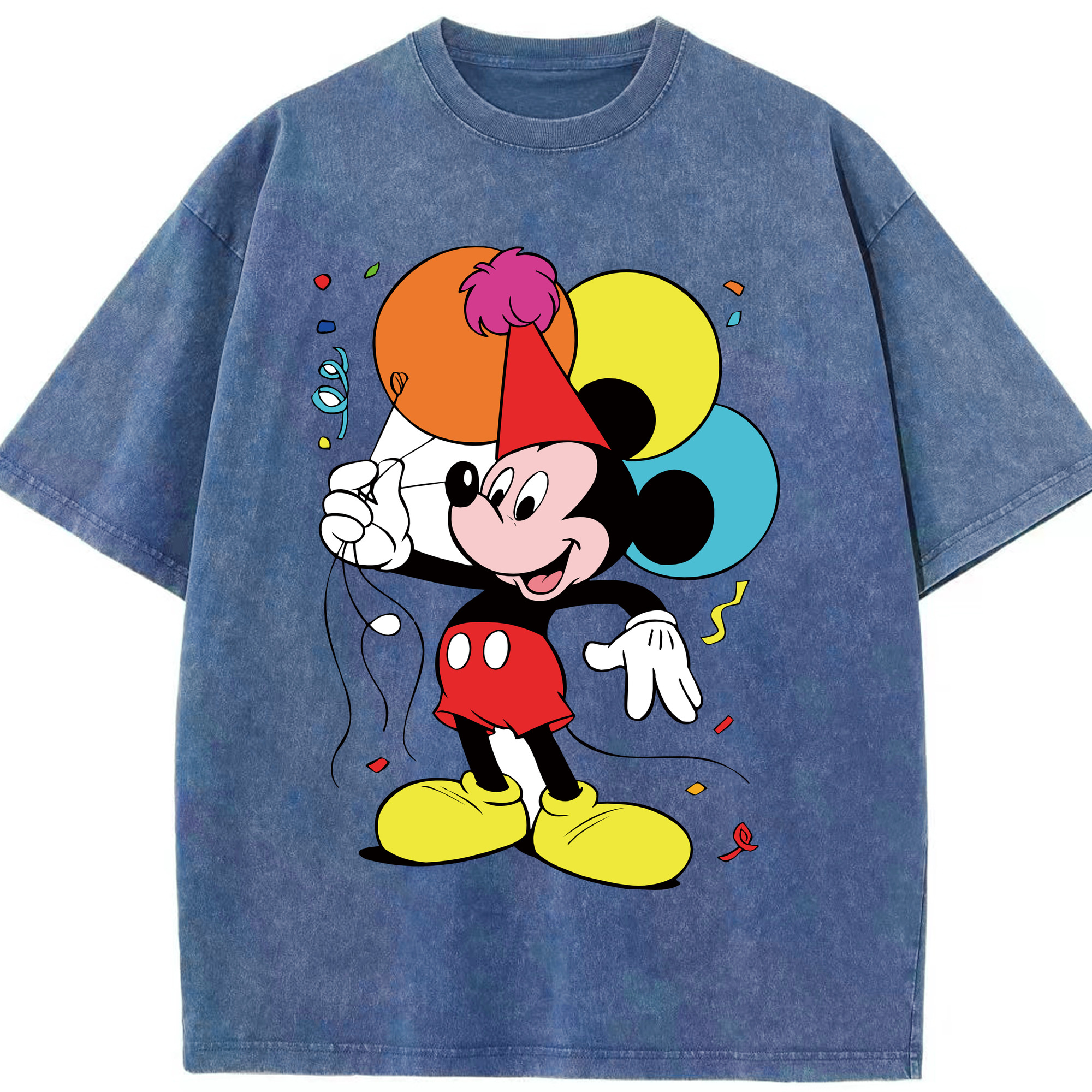 （画像用） ミッキーマウス Mickey Mouse 綿100% ヴィンテージ風 半袖Tシャツ（フロントプリント）