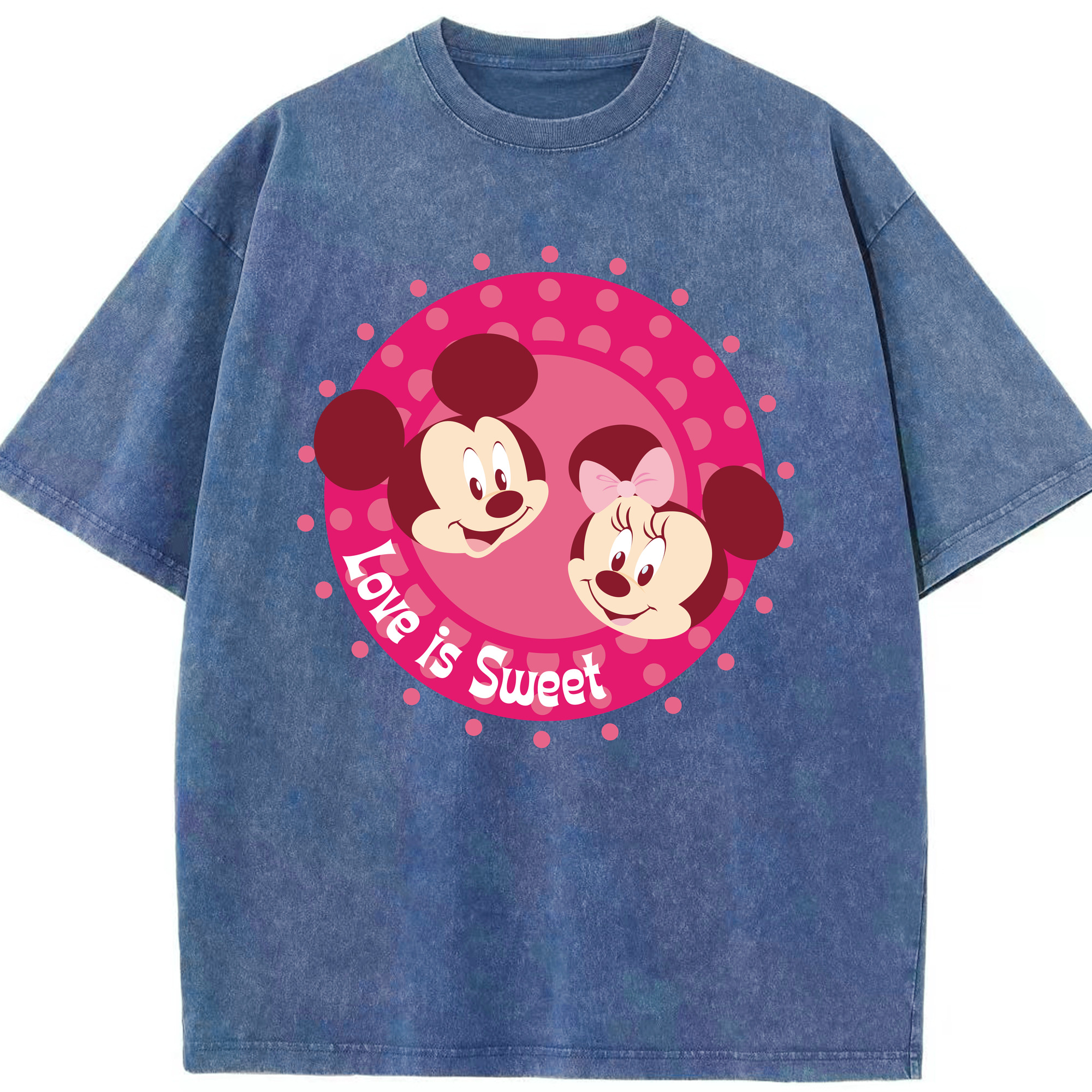 （画像用） ミッキーマウス Mickey Mouse 綿100% ヴィンテージ風 半袖Tシャツ（フロントプリント）