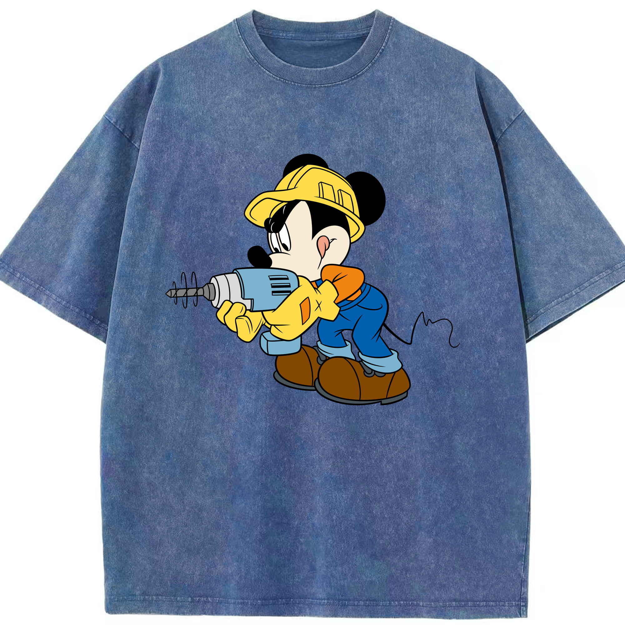 （画像用） ミッキーマウス Mickey Mouse 綿100% ヴィンテージ風 半袖Tシャツ（フロントプリント）