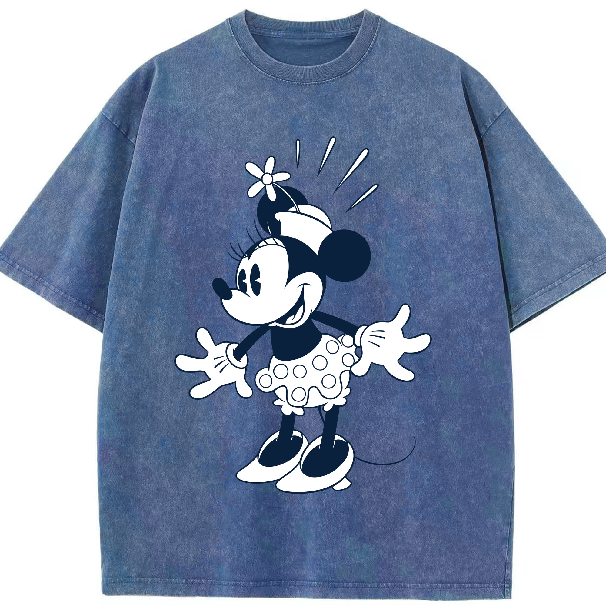 （画像用） ミッキーマウス Mickey Mouse 綿100% ヴィンテージ風 半袖Tシャツ（フロントプリント）