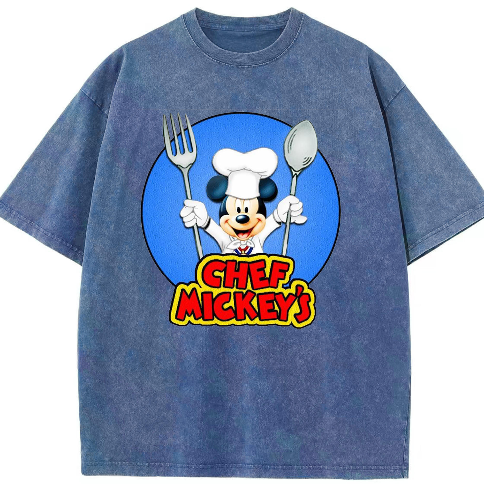 （画像用） ミッキーマウス Mickey Mouse 綿100% ヴィンテージ風 半袖Tシャツ（フロントプリント）
