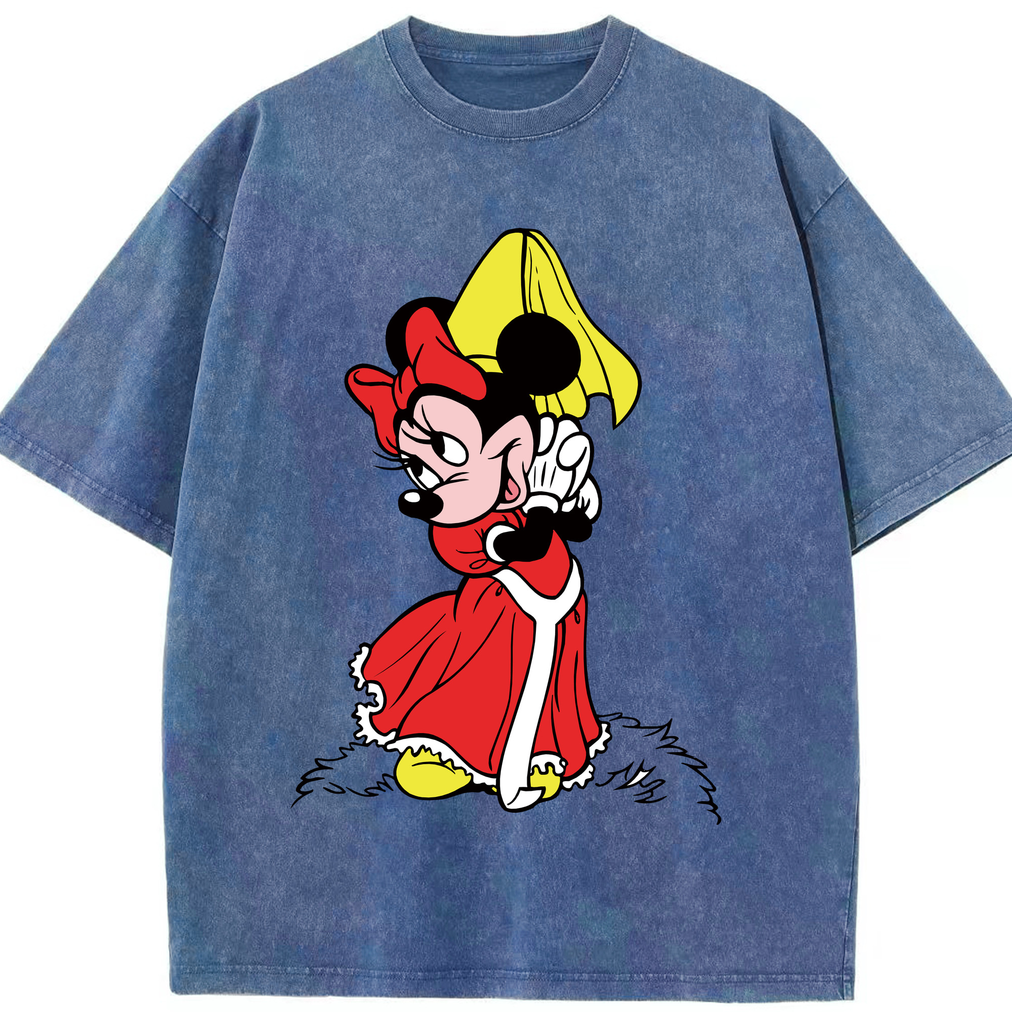 （画像用） ミッキーマウス Mickey Mouse 綿100% ヴィンテージ風 半袖Tシャツ（フロントプリント）