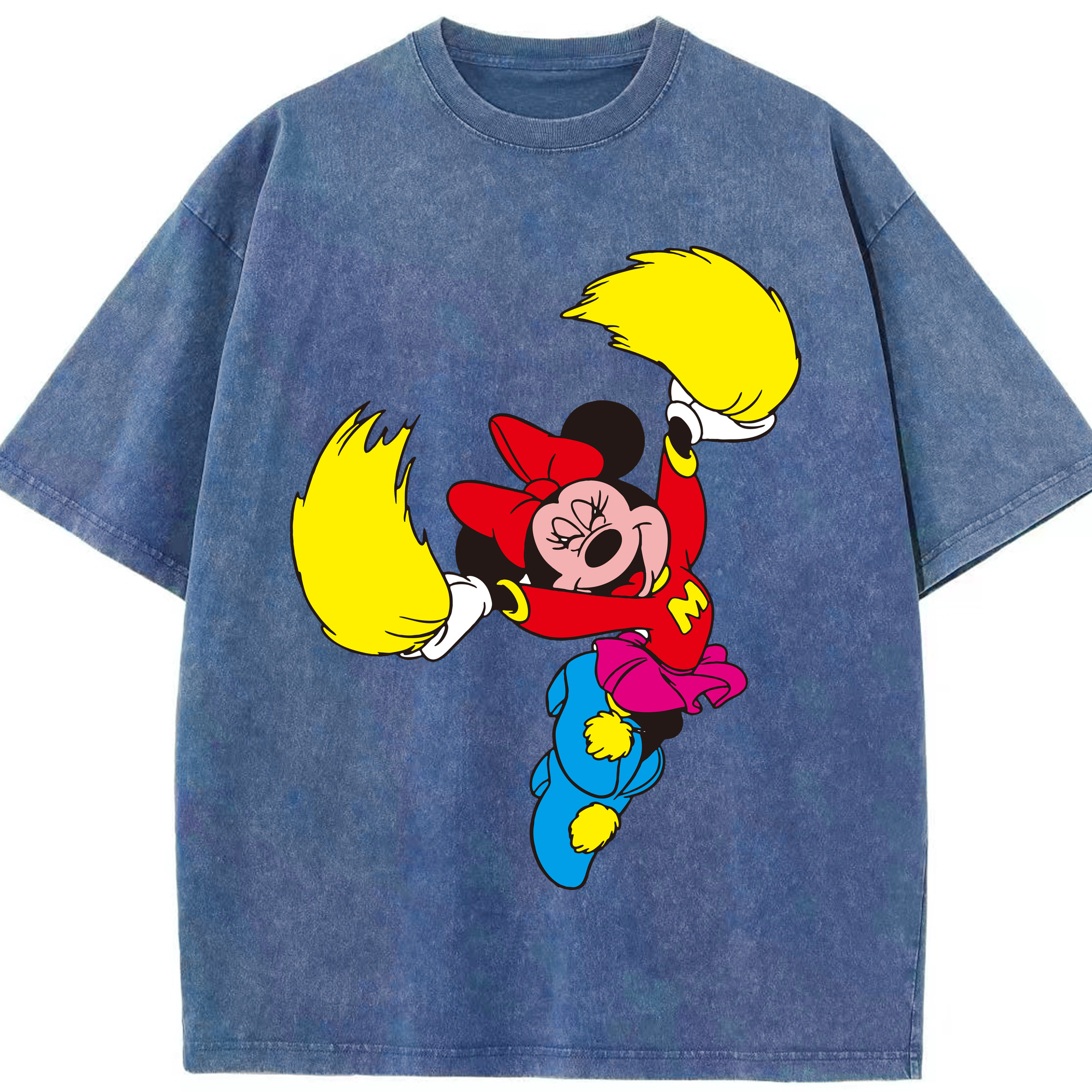 （画像用） ミッキーマウス Mickey Mouse 綿100% ヴィンテージ風 半袖Tシャツ（フロントプリント）