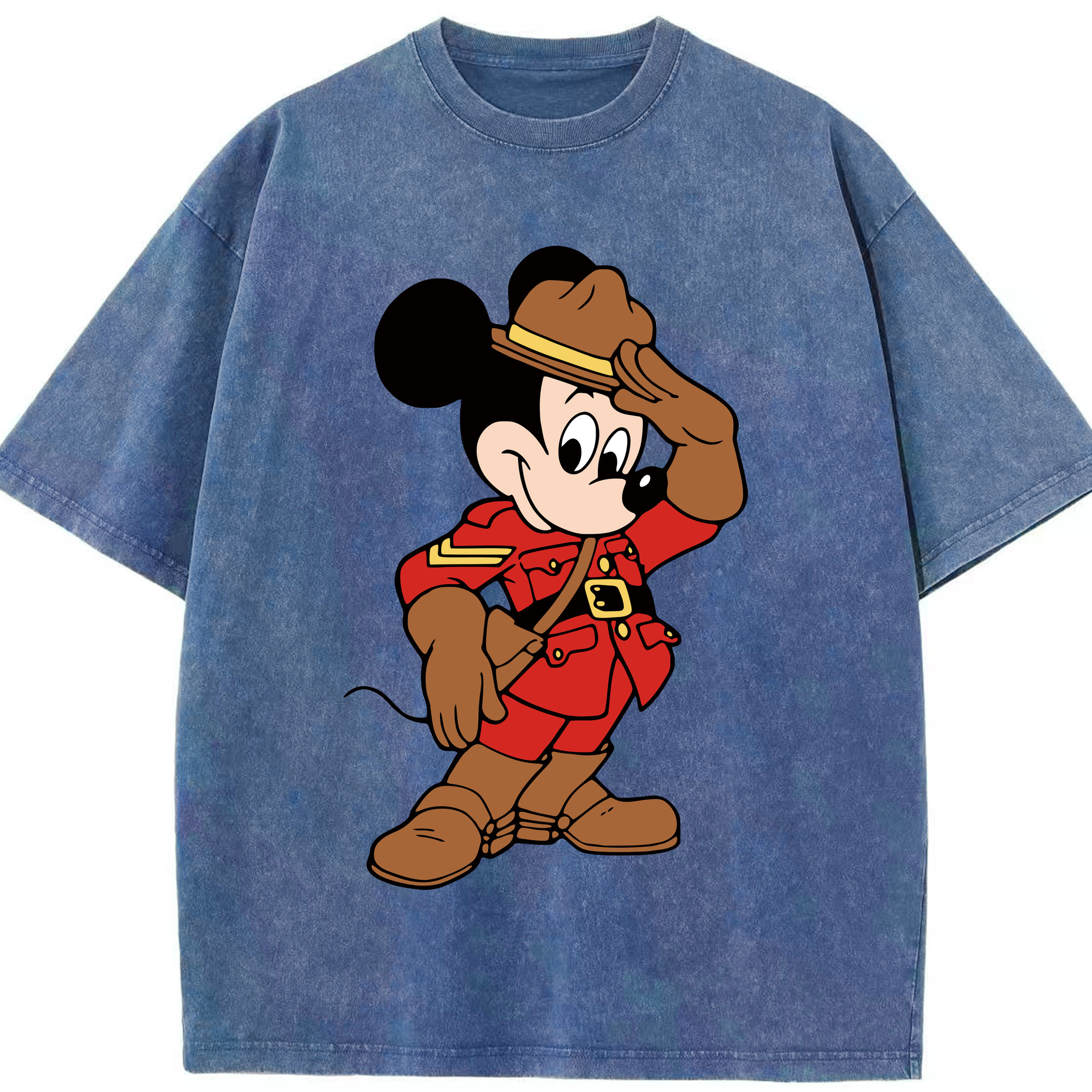 （画像用） ミッキーマウス Mickey Mouse 綿100% ヴィンテージ風 半袖Tシャツ（フロントプリント）