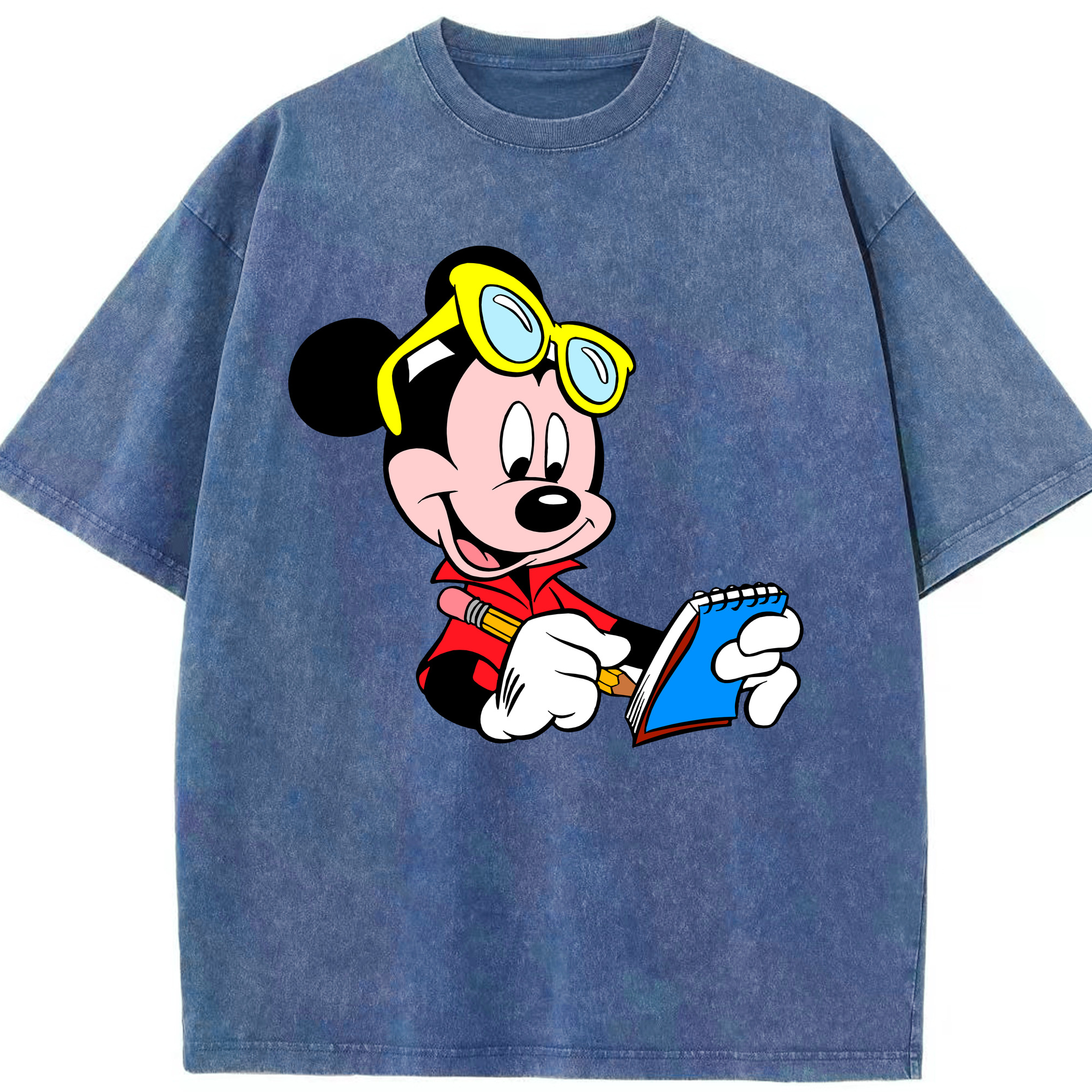 （画像用） ミッキーマウス Mickey Mouse 綿100% ヴィンテージ風 半袖Tシャツ（フロントプリント）