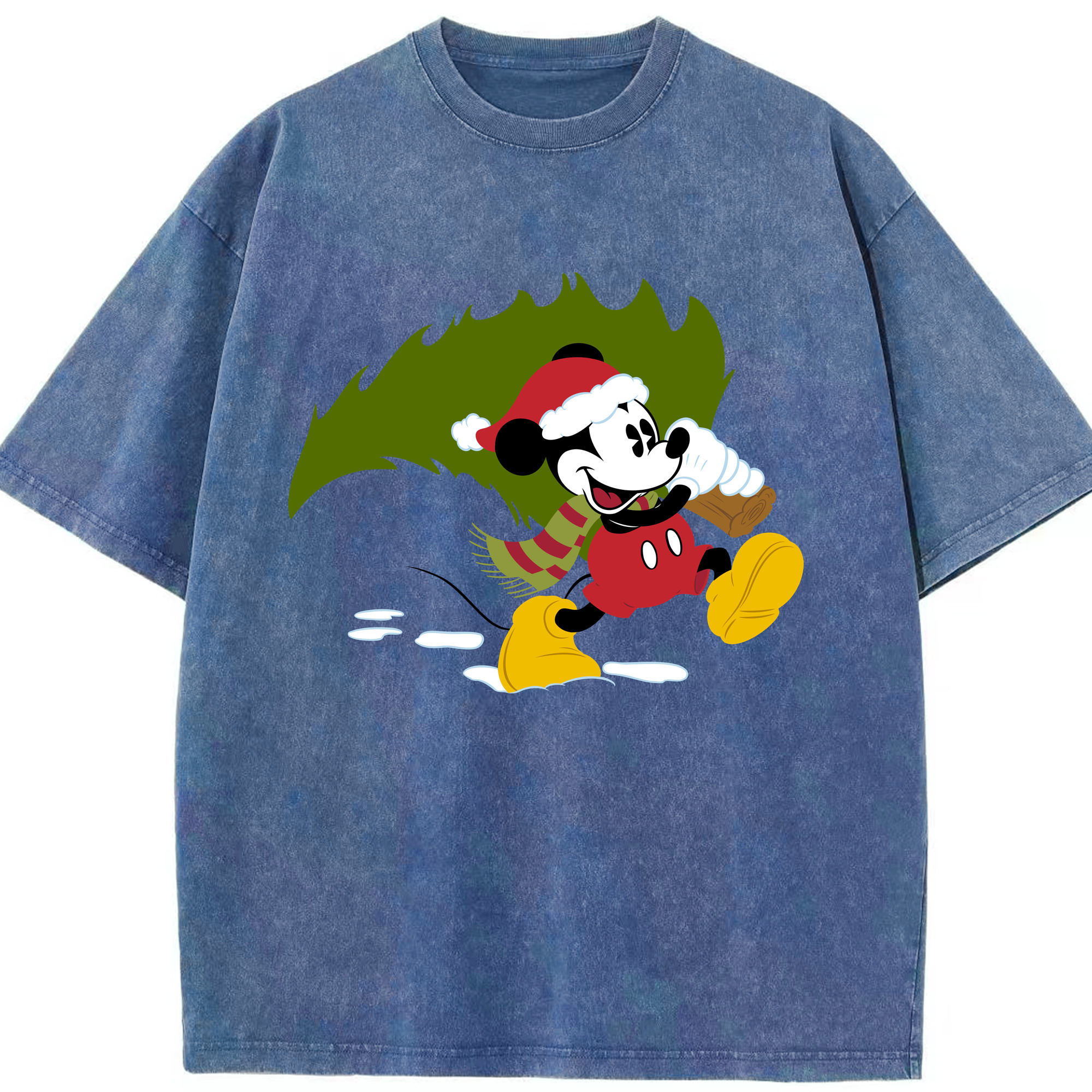 （画像用） ミッキーマウス Mickey Mouse 綿100% ヴィンテージ風 半袖Tシャツ（フロントプリント）