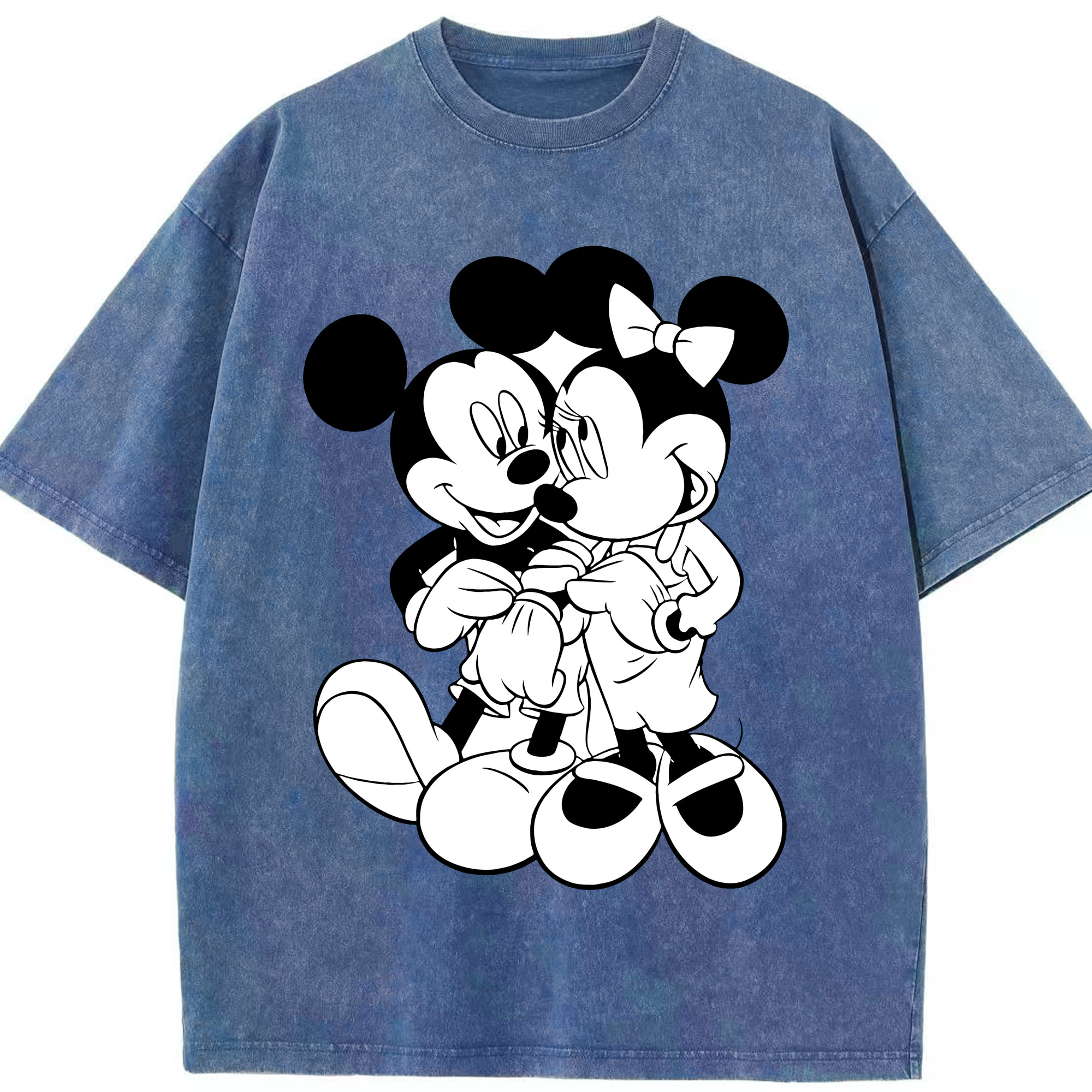 （画像用） ミッキーマウス Mickey Mouse 綿100% ヴィンテージ風 半袖Tシャツ（フロントプリント）