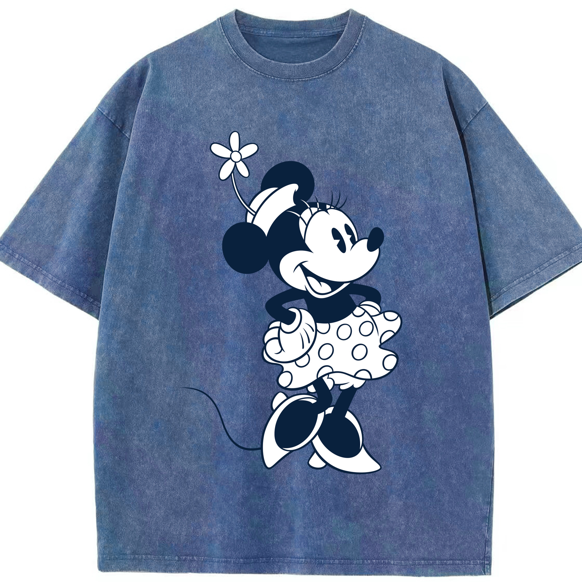 （画像用） ミッキーマウス Mickey Mouse 綿100% ヴィンテージ風 半袖Tシャツ（フロントプリント）