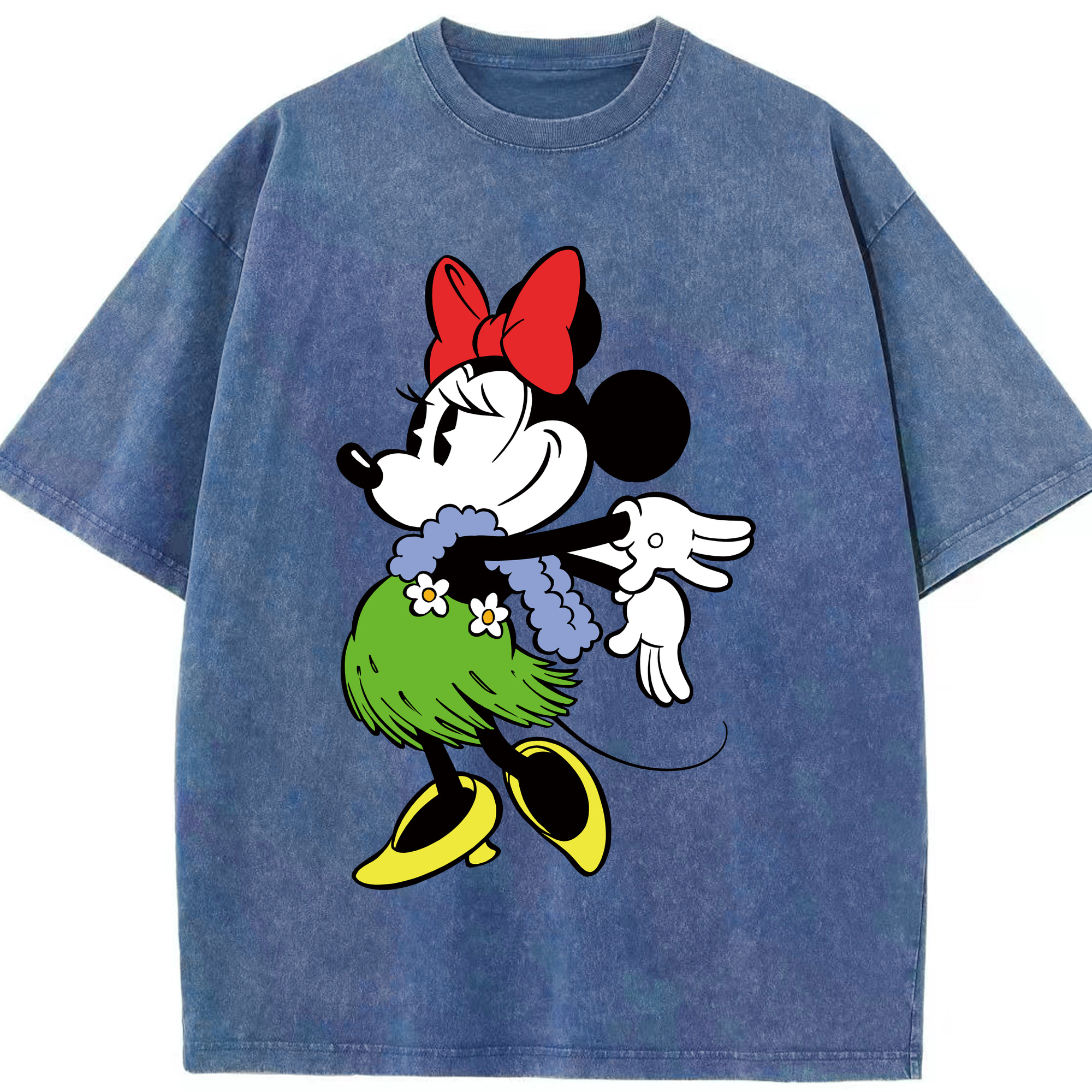 （画像用） ミッキーマウス Mickey Mouse 綿100% ヴィンテージ風 半袖Tシャツ（フロントプリント）