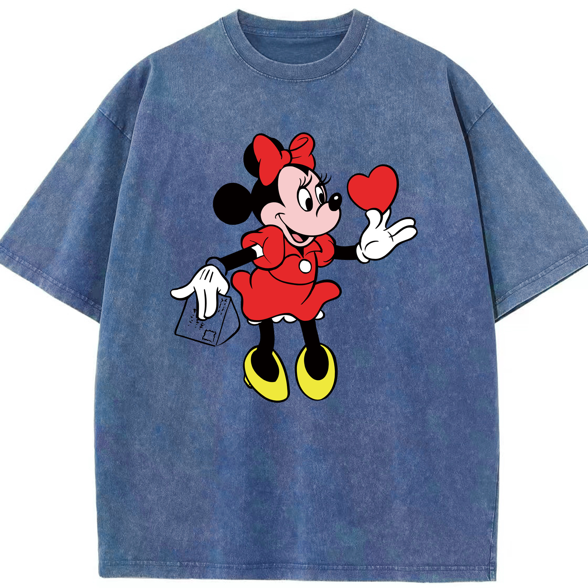 （画像用） ミッキーマウス Mickey Mouse 綿100% ヴィンテージ風 半袖Tシャツ（フロントプリント）