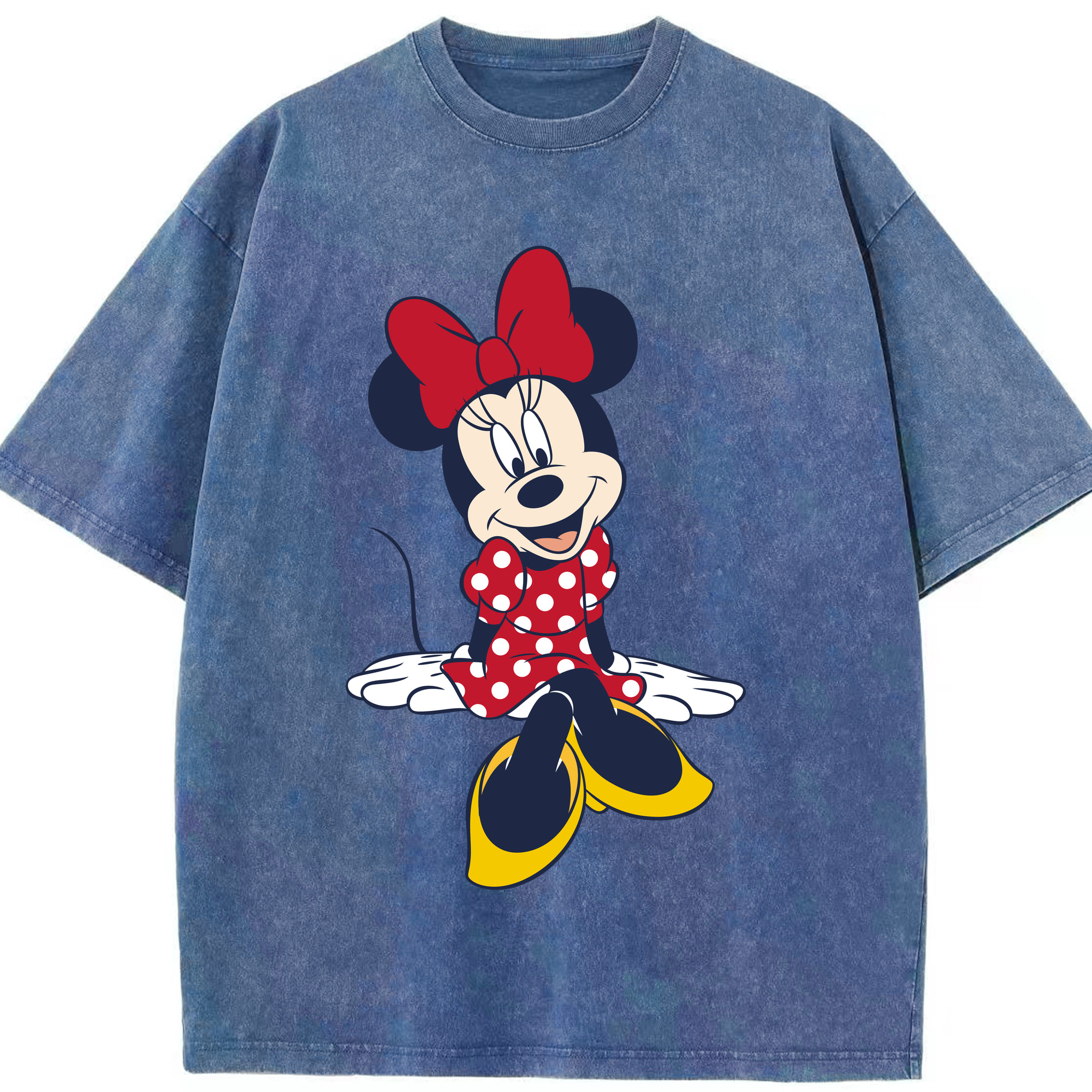 （画像用） ミッキーマウス Mickey Mouse 綿100% ヴィンテージ風 半袖Tシャツ（フロントプリント）