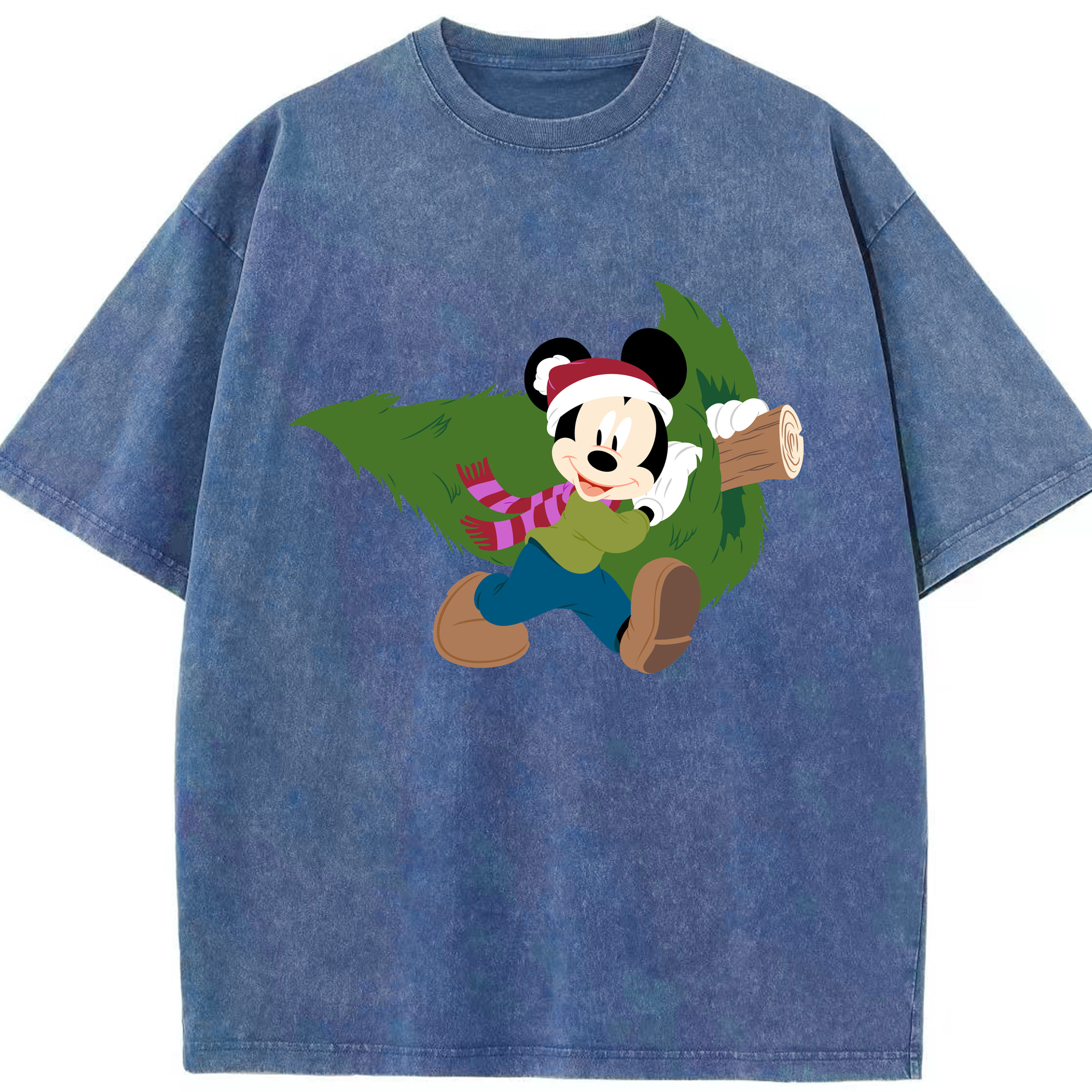 （画像用） ミッキーマウス Mickey Mouse 綿100% ヴィンテージ風 半袖Tシャツ（フロントプリント）