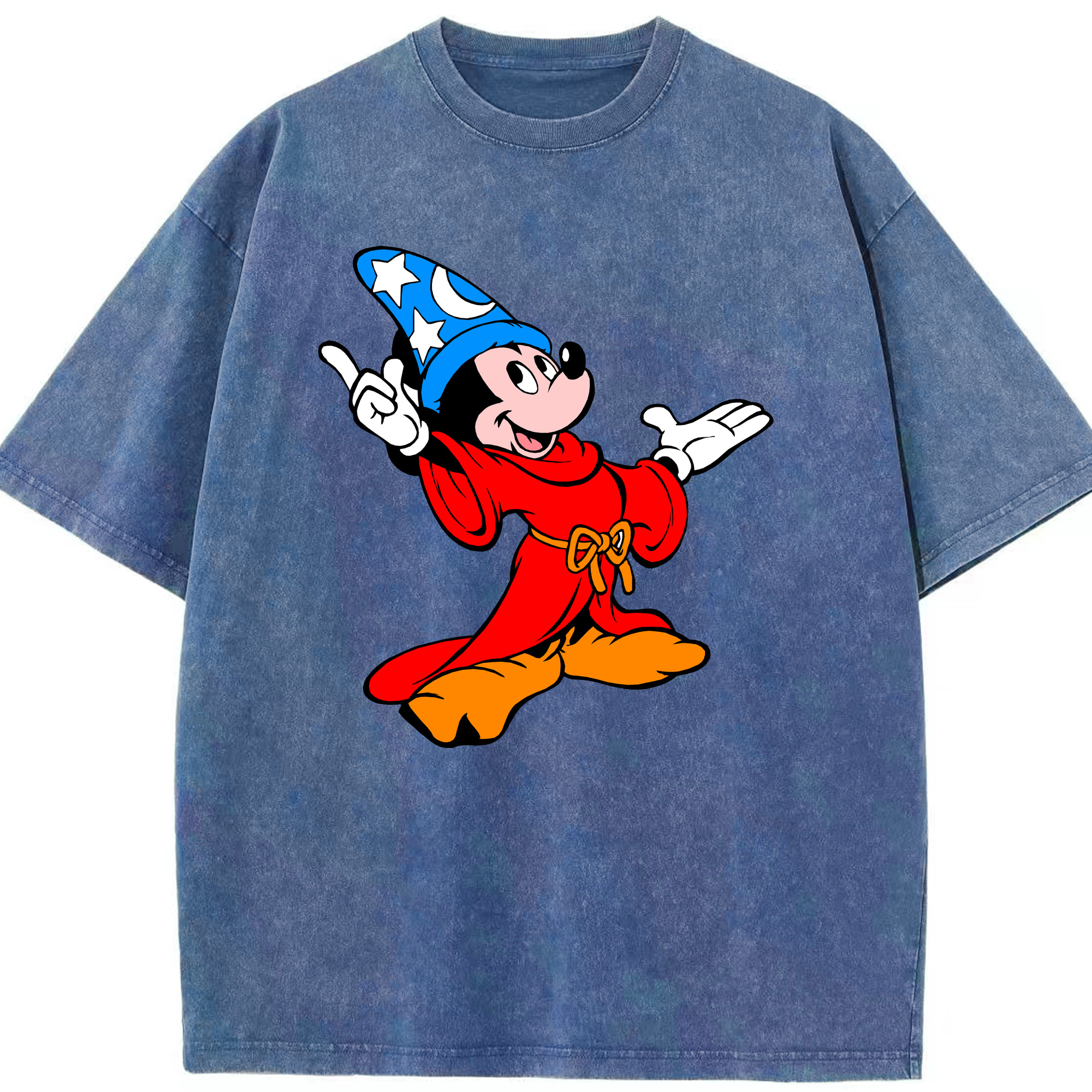 （画像用） ミッキーマウス Mickey Mouse 綿100% ヴィンテージ風 半袖Tシャツ（フロントプリント）