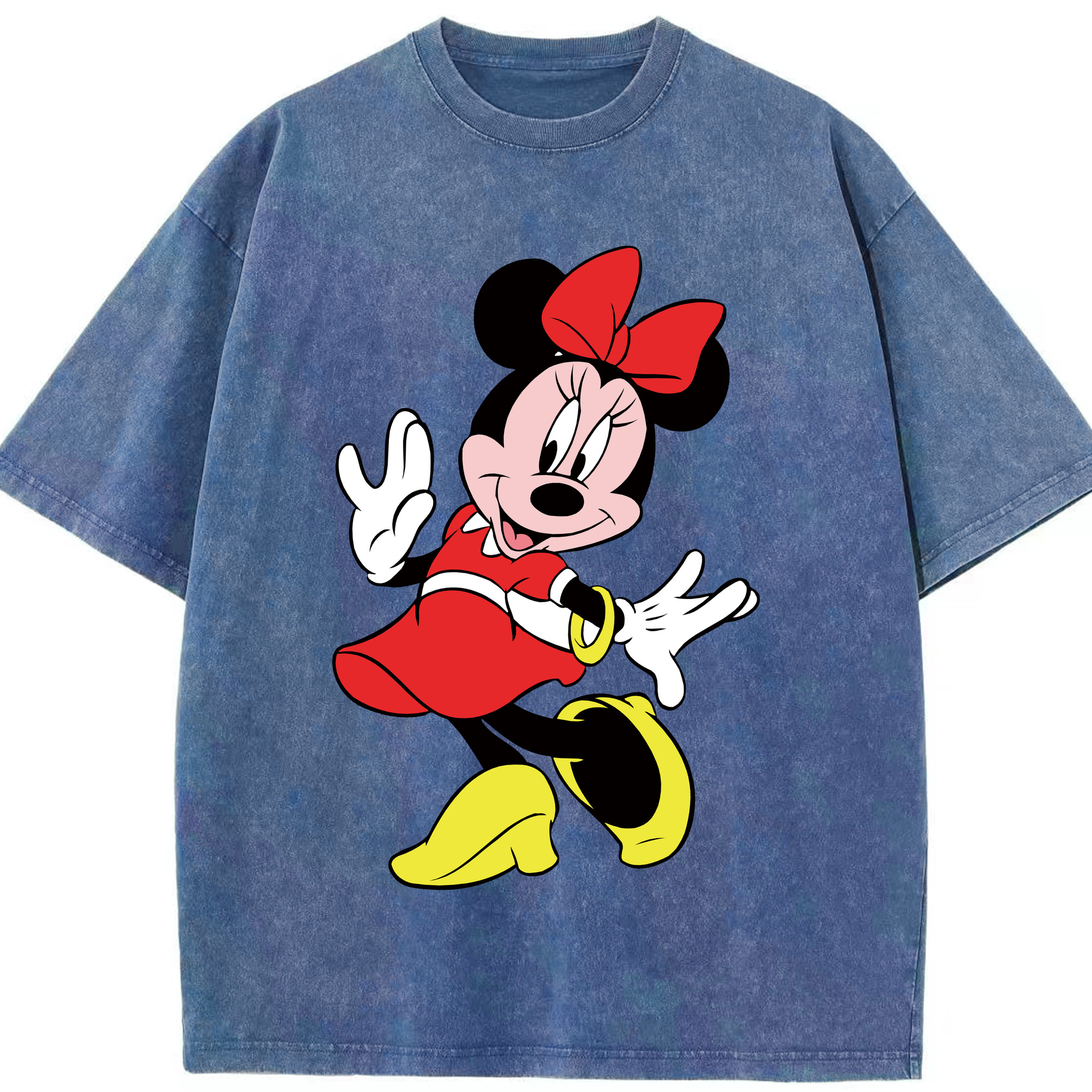 （画像用） ミッキーマウス Mickey Mouse 綿100% ヴィンテージ風 半袖Tシャツ（フロントプリント）