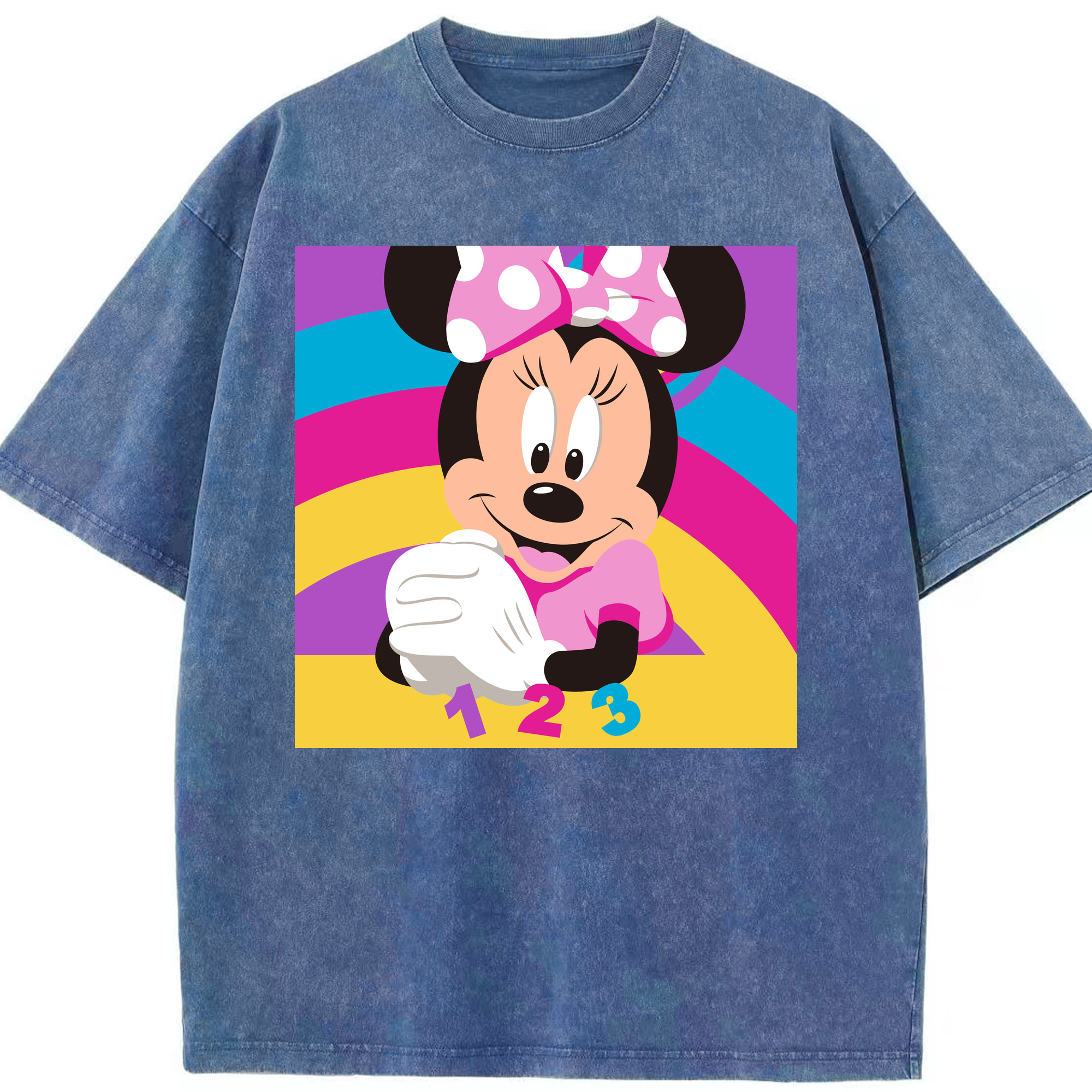 （画像用） ミッキーマウス Mickey Mouse 綿100% ヴィンテージ風 半袖Tシャツ（フロントプリント）