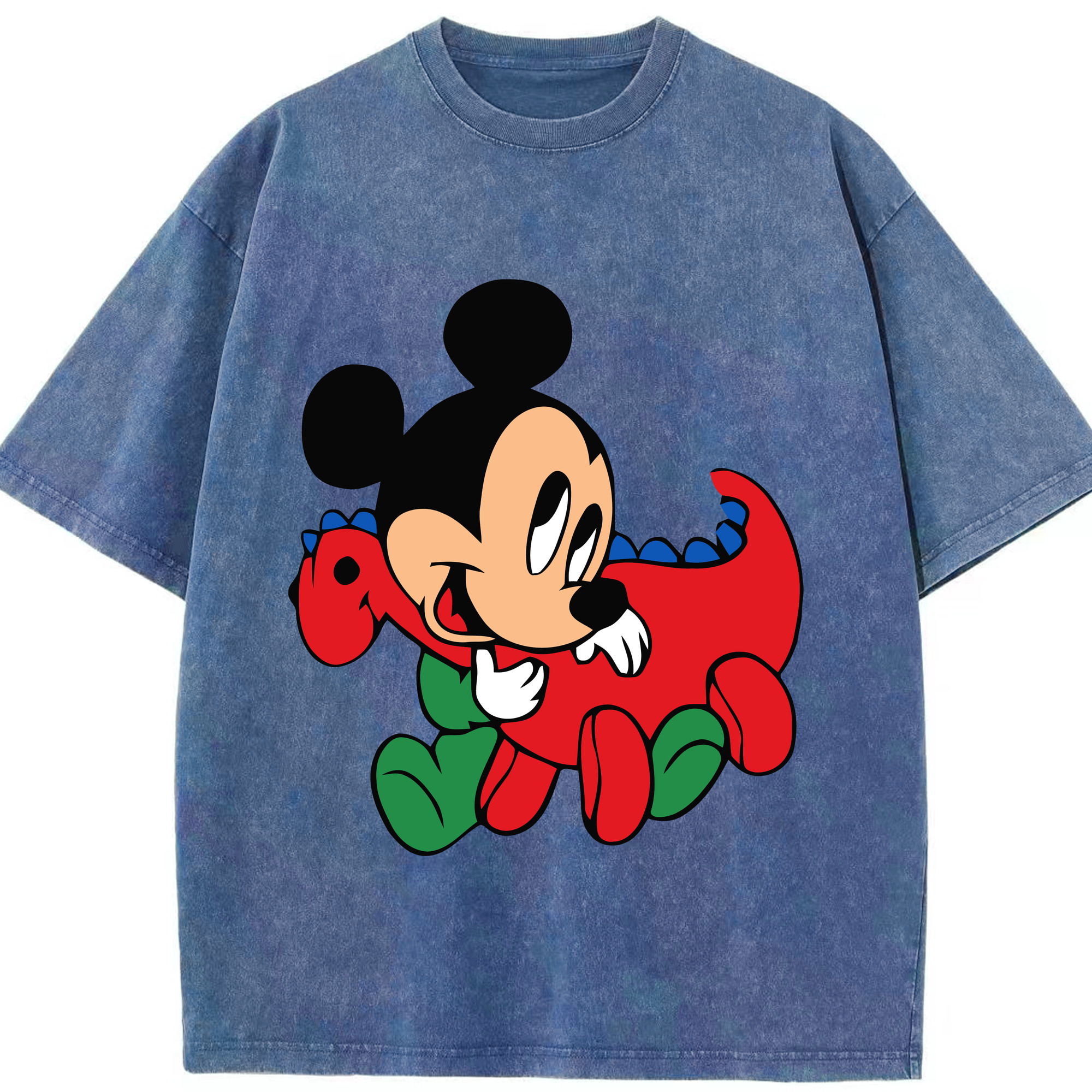 （画像用） ミッキーマウス Mickey Mouse 綿100% ヴィンテージ風 半袖Tシャツ（フロントプリント）