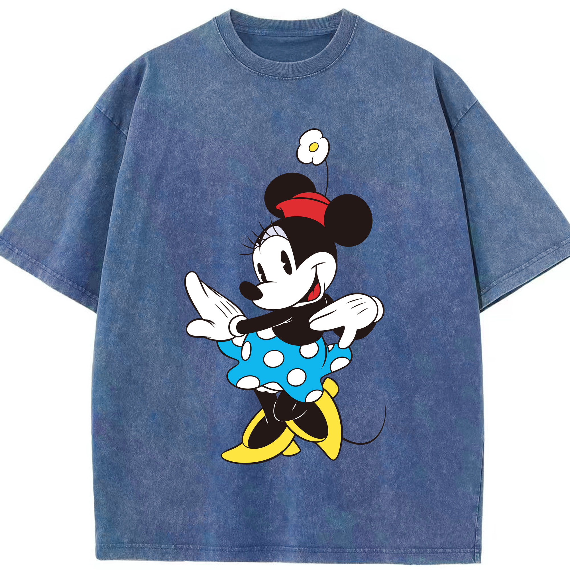 （画像用） ミッキーマウス Mickey Mouse 綿100% ヴィンテージ風 半袖Tシャツ（フロントプリント）