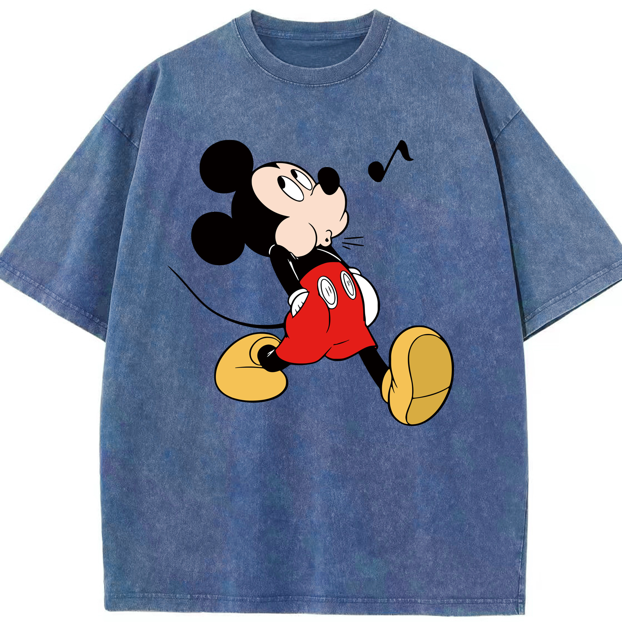 （画像用） ミッキーマウス Mickey Mouse 綿100% ヴィンテージ風 半袖Tシャツ（フロントプリント）
