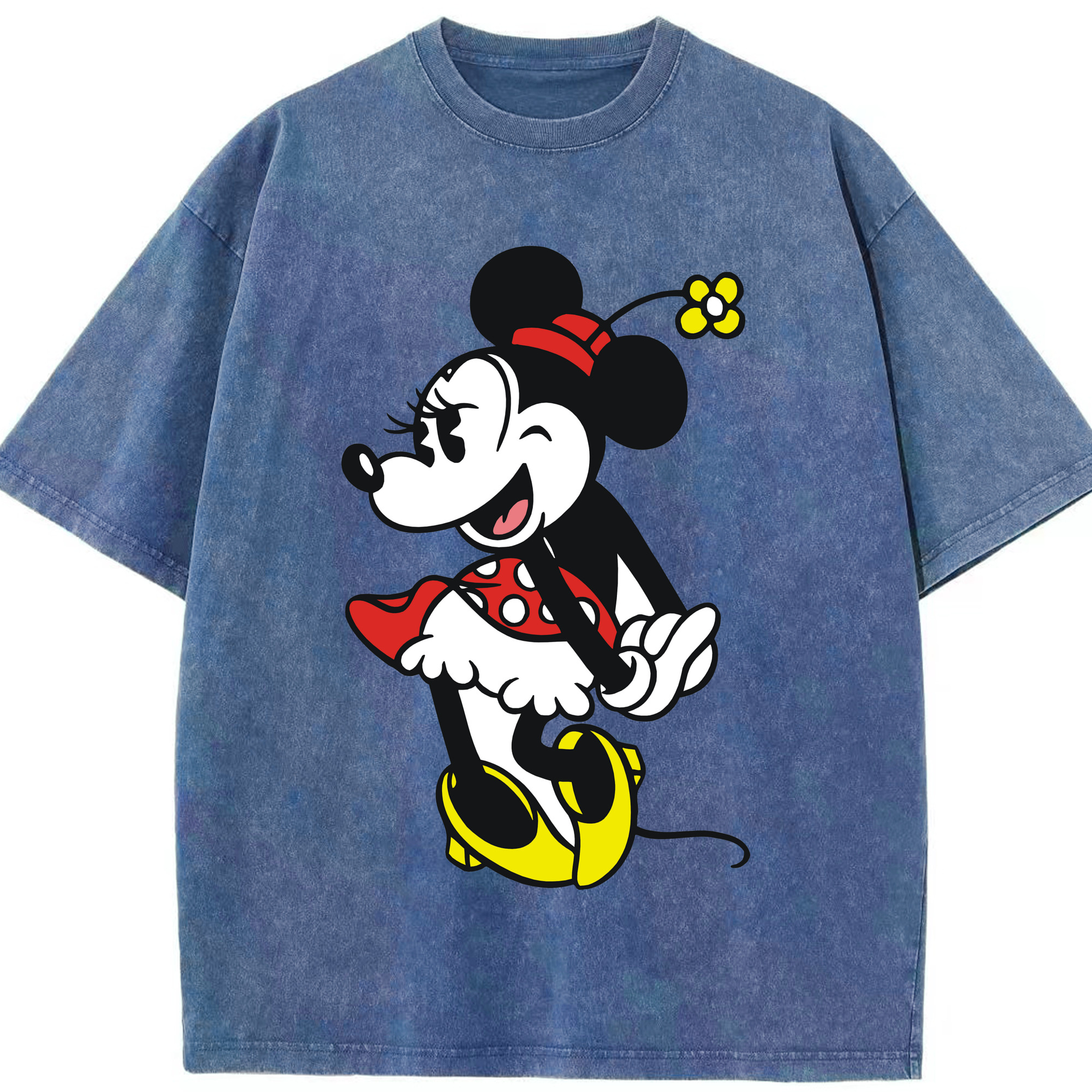 （画像用） ミッキーマウス Mickey Mouse 綿100% ヴィンテージ風 半袖Tシャツ（フロントプリント）