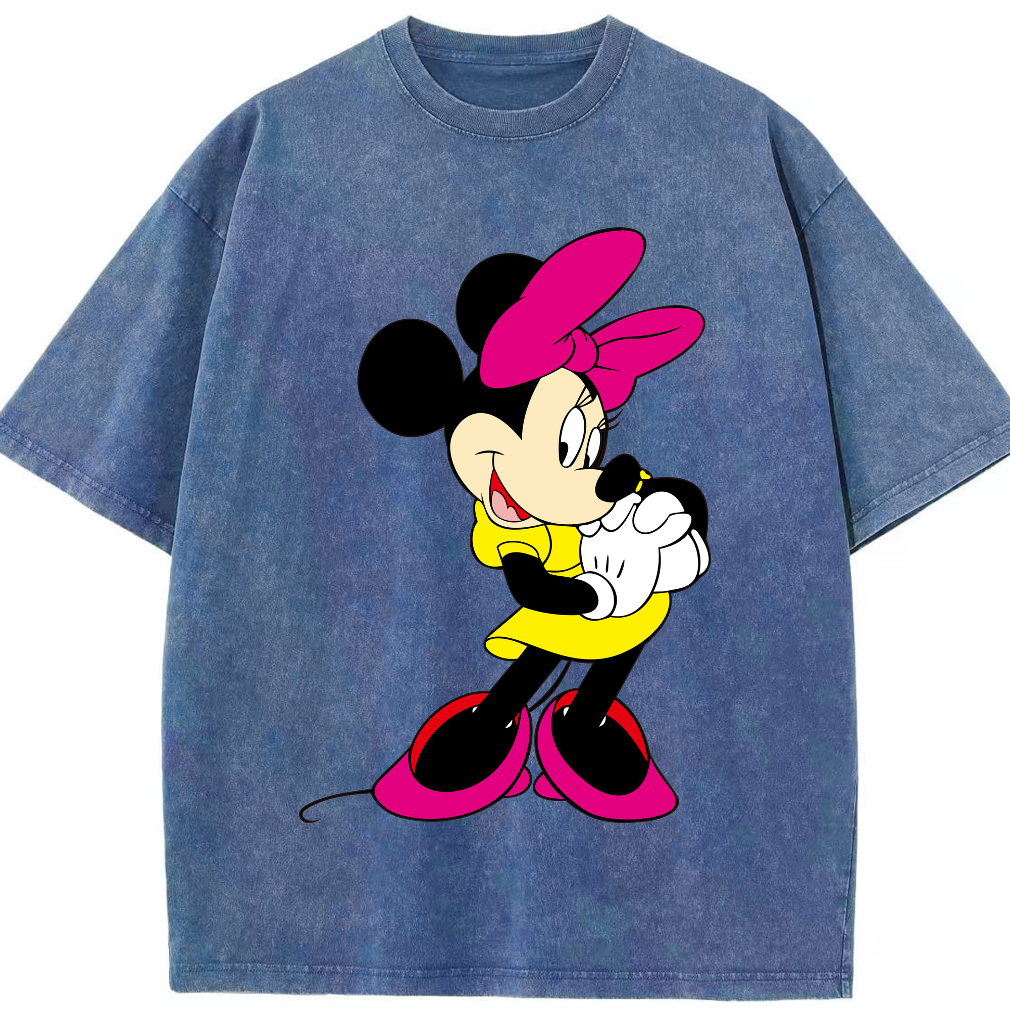 （画像用） ミッキーマウス Mickey Mouse 綿100% ヴィンテージ風 半袖Tシャツ（フロントプリント）