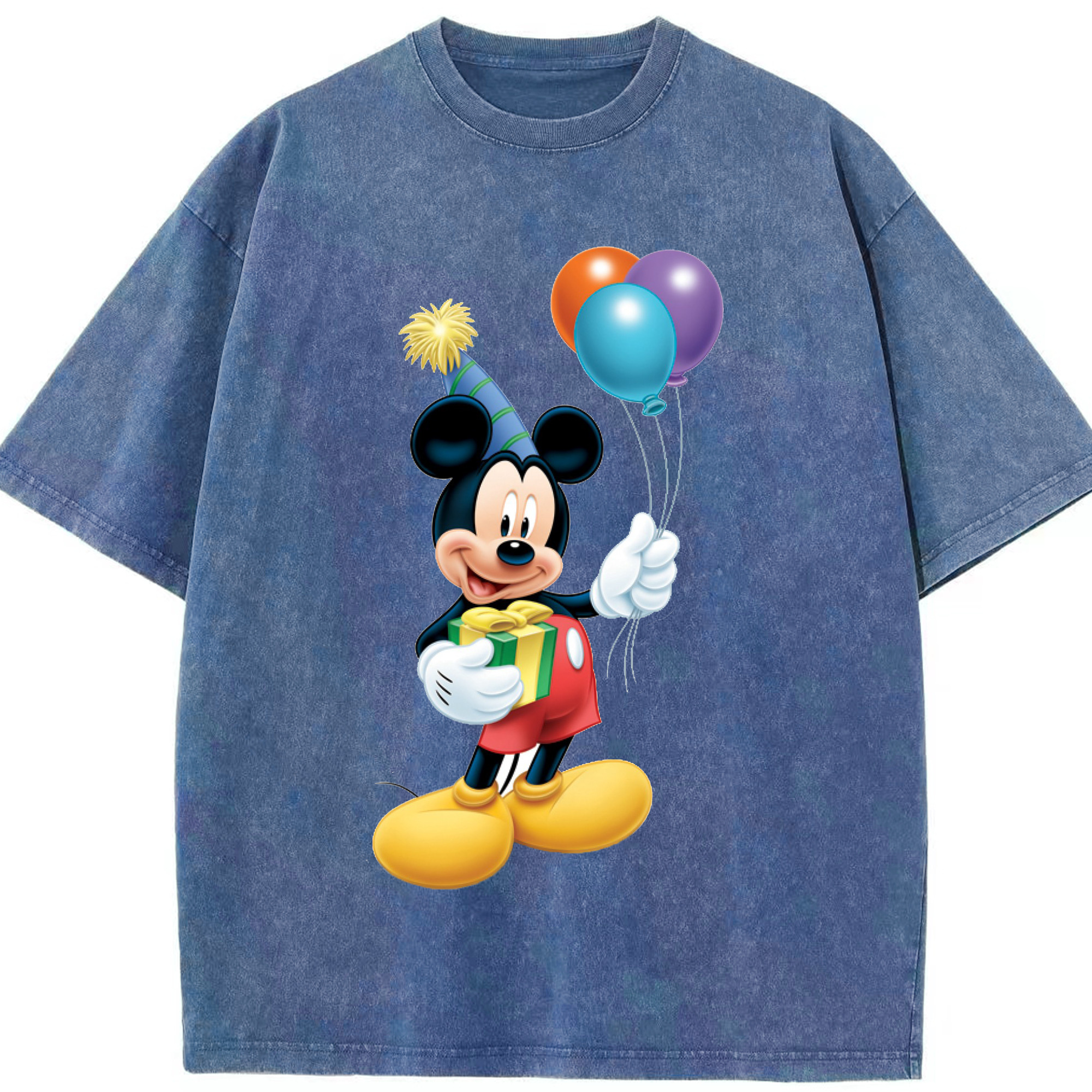 （画像用） ミッキーマウス Mickey Mouse 綿100% ヴィンテージ風 半袖Tシャツ（フロントプリント）