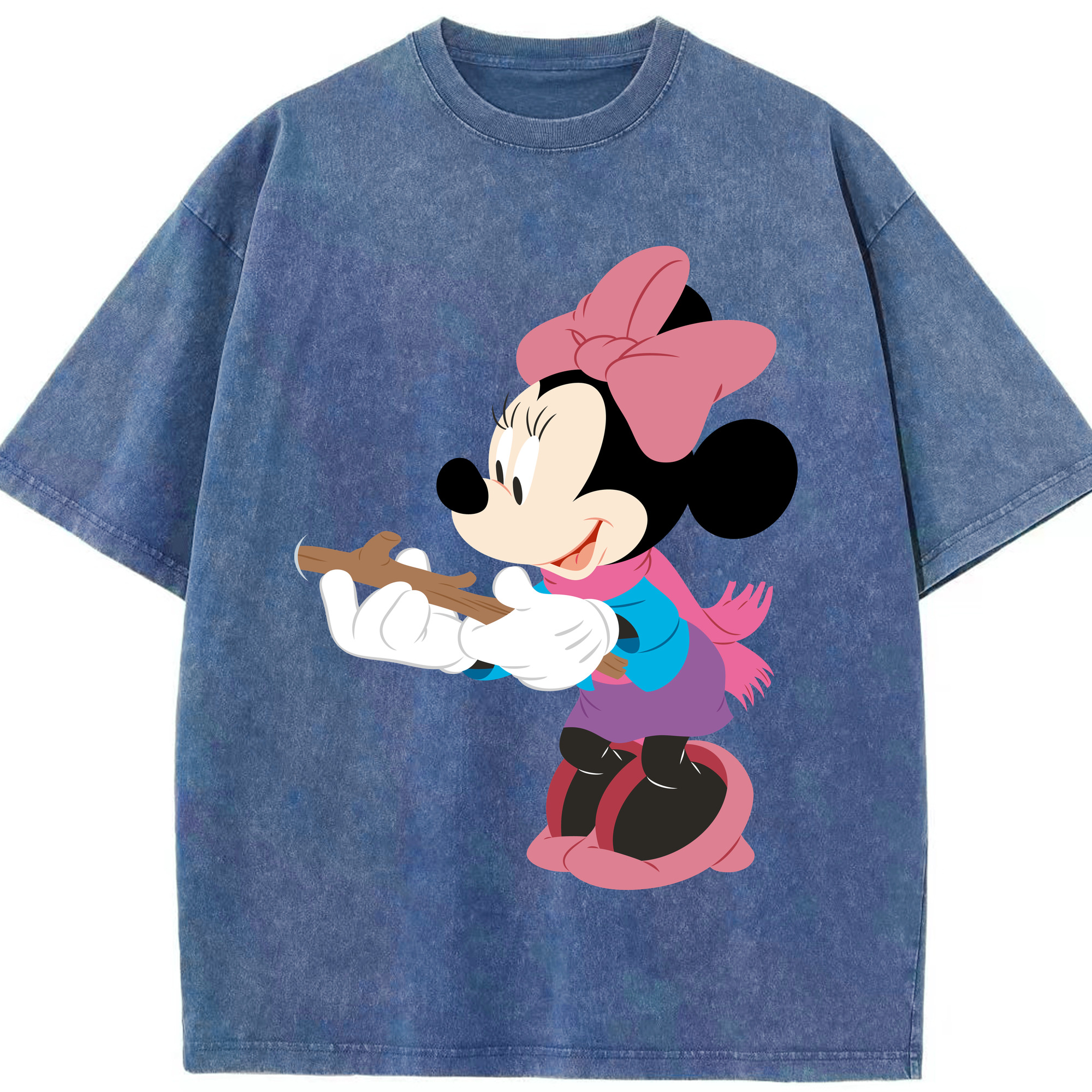 （画像用） ミッキーマウス Mickey Mouse 綿100% ヴィンテージ風 半袖Tシャツ（フロントプリント）