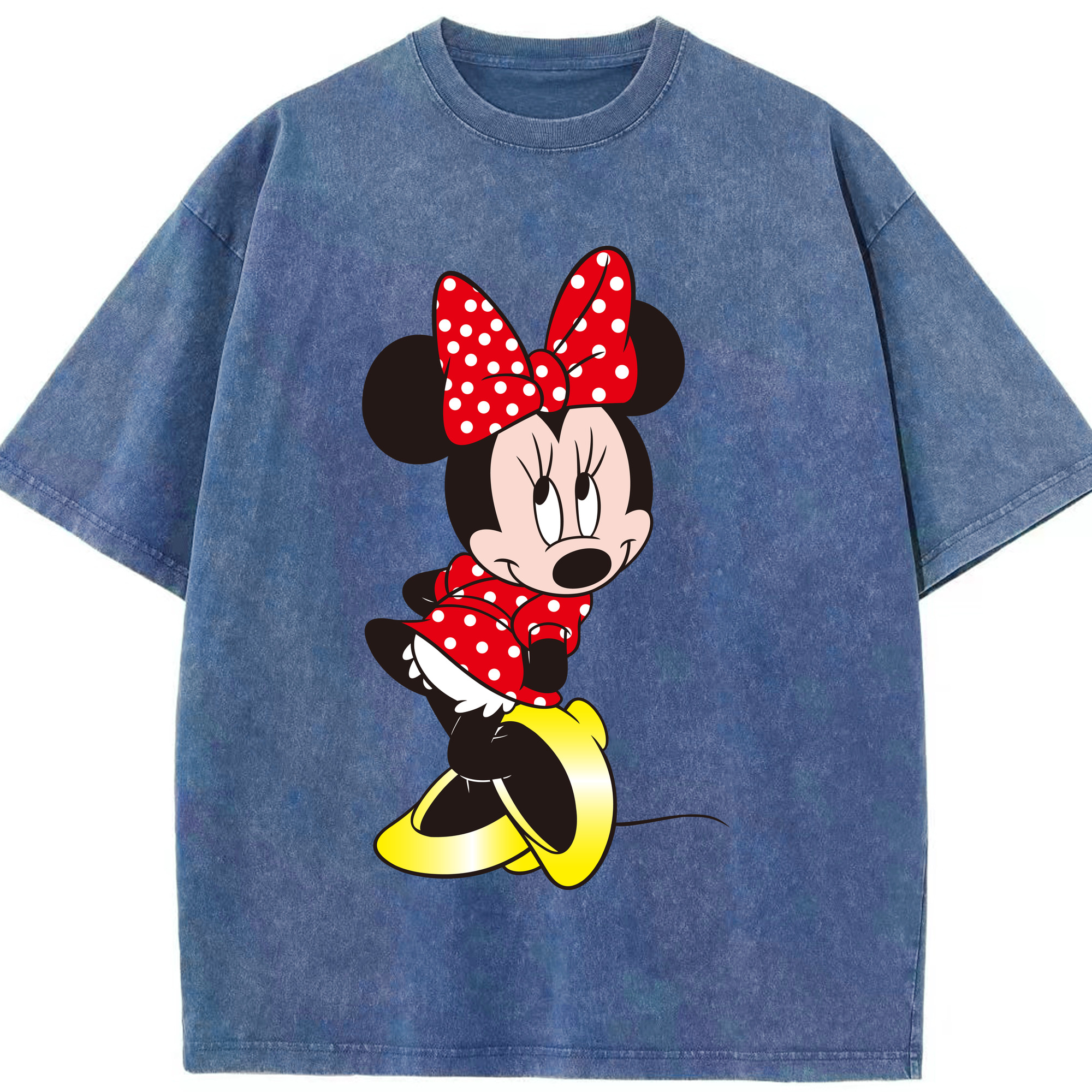 （画像用） ミッキーマウス Mickey Mouse 綿100% ヴィンテージ風 半袖Tシャツ（フロントプリント）