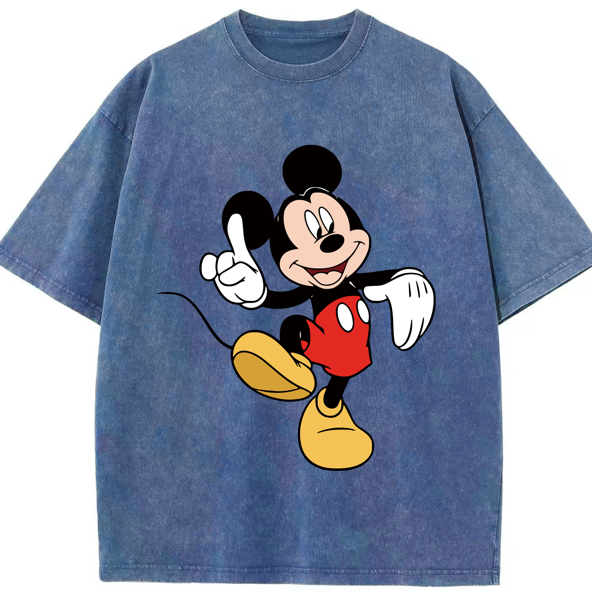 （画像用） ミッキーマウス Mickey Mouse 綿100% ヴィンテージ風 半袖Tシャツ（フロントプリント）