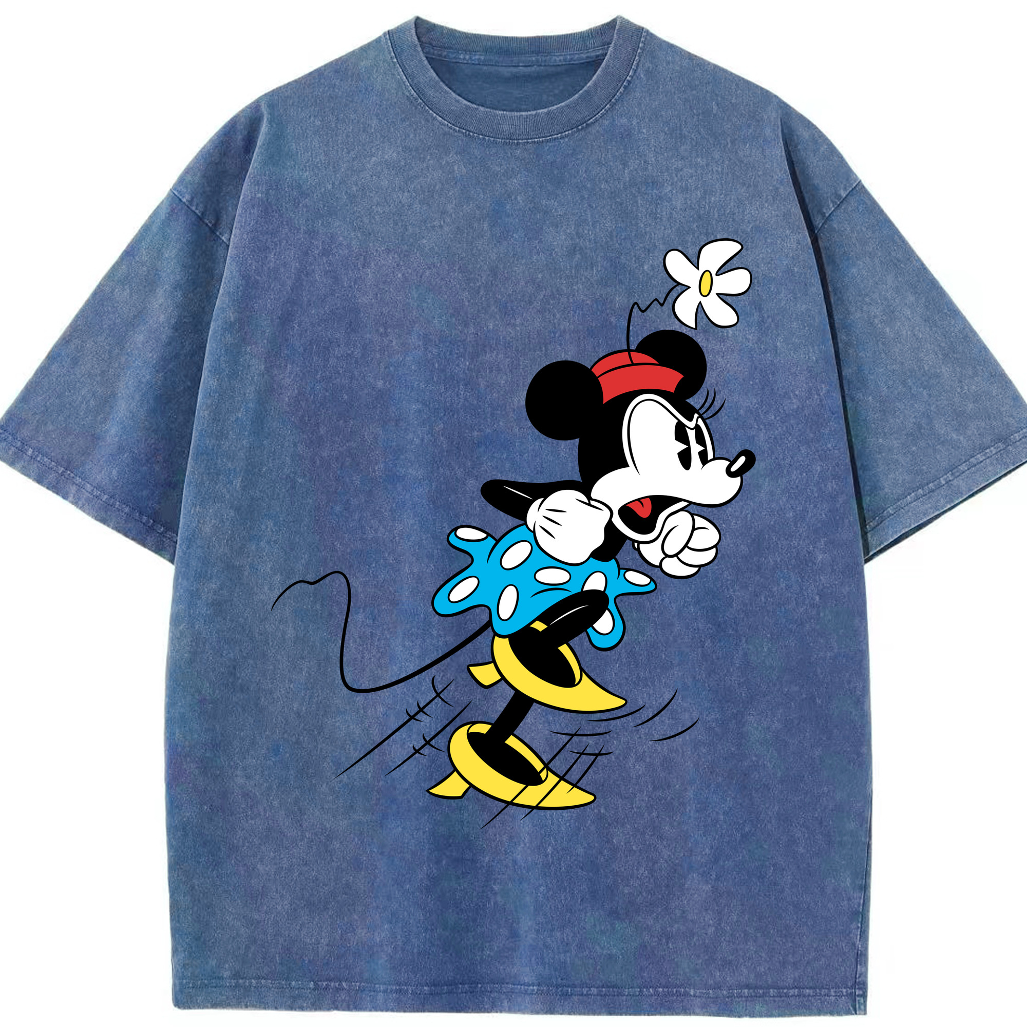 （画像用） ミッキーマウス Mickey Mouse 綿100% ヴィンテージ風 半袖Tシャツ（フロントプリント）