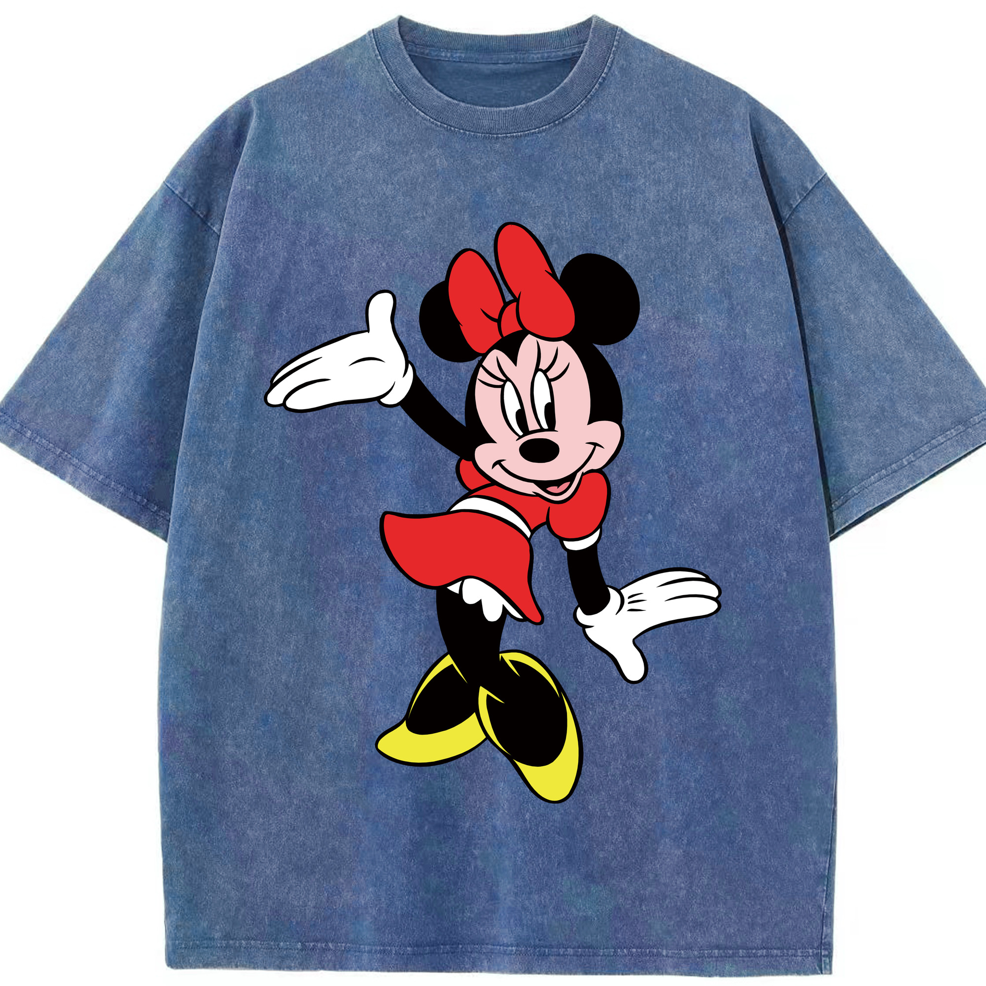 （画像用） ミッキーマウス Mickey Mouse 綿100% ヴィンテージ風 半袖Tシャツ（フロントプリント）