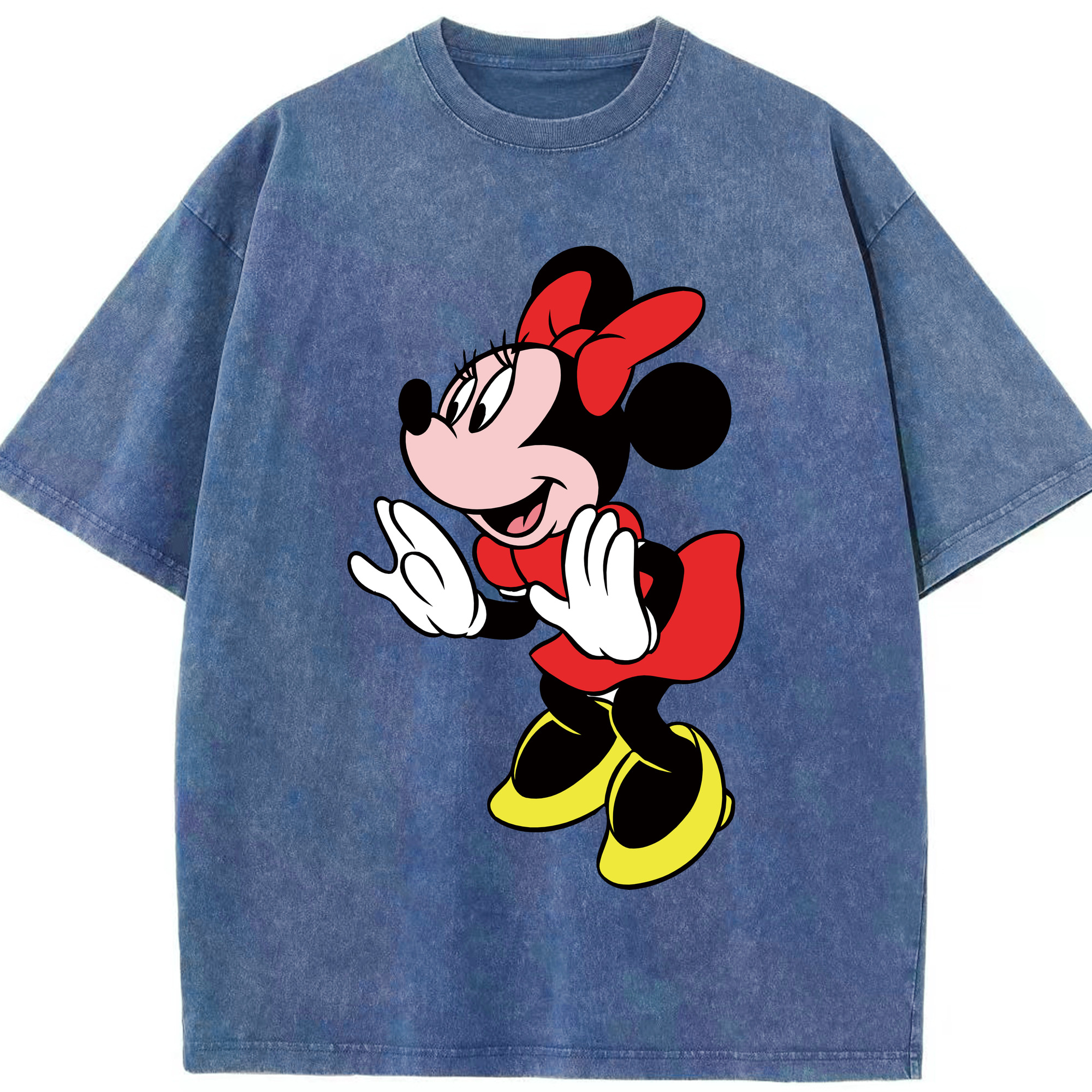 （画像用） ミッキーマウス Mickey Mouse 綿100% ヴィンテージ風 半袖Tシャツ（フロントプリント）