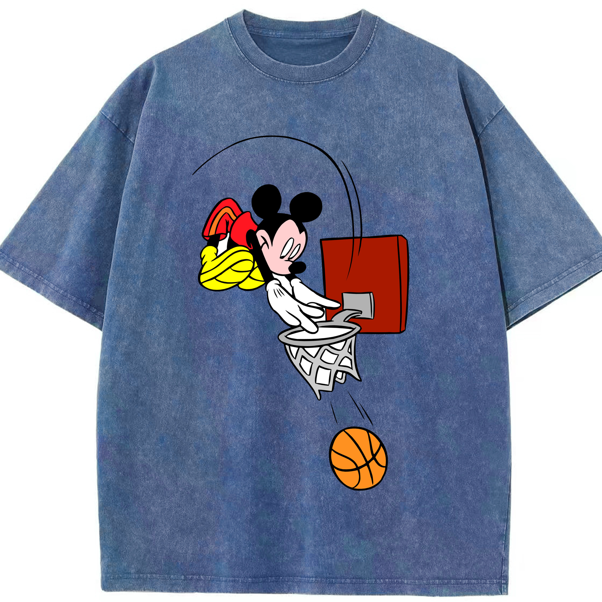 （画像用） ミッキーマウス Mickey Mouse 綿100% ヴィンテージ風 半袖Tシャツ（フロントプリント）