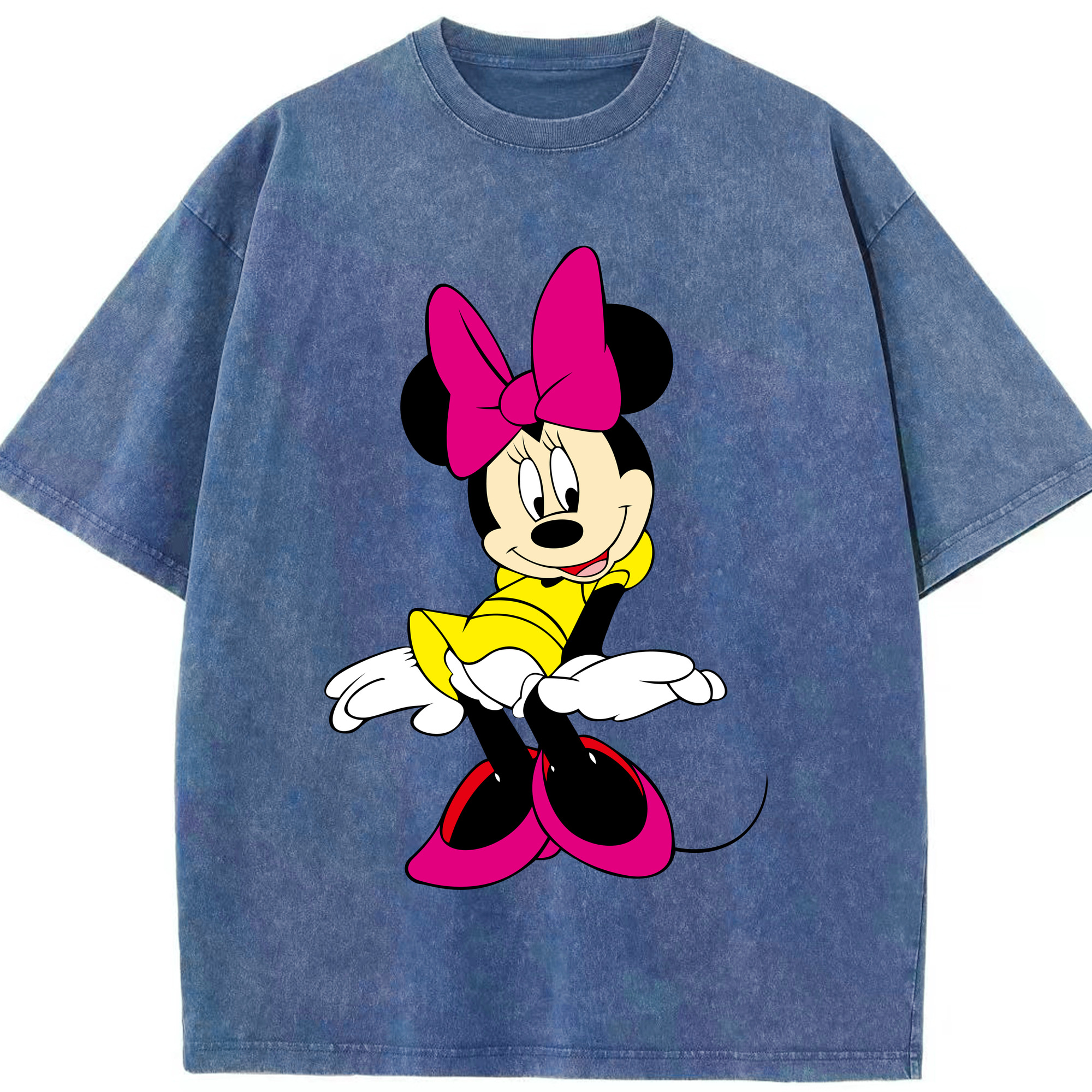 （画像用） ミッキーマウス Mickey Mouse 綿100% ヴィンテージ風 半袖Tシャツ（フロントプリント）