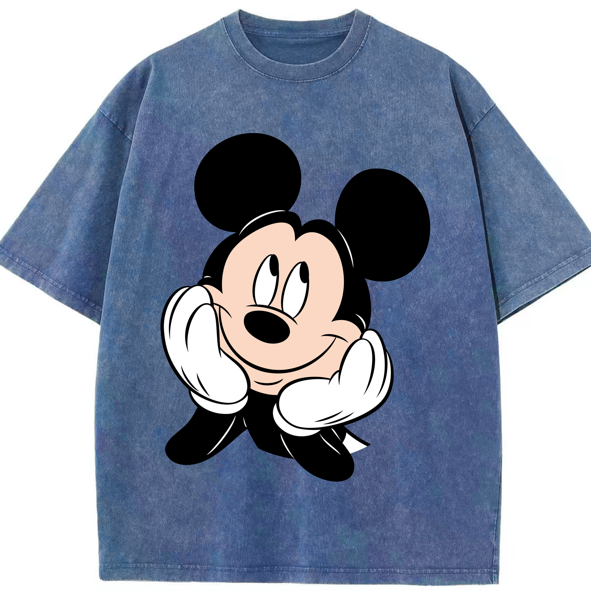 （画像用） ミッキーマウス Mickey Mouse 綿100% ヴィンテージ風 半袖Tシャツ（フロントプリント）