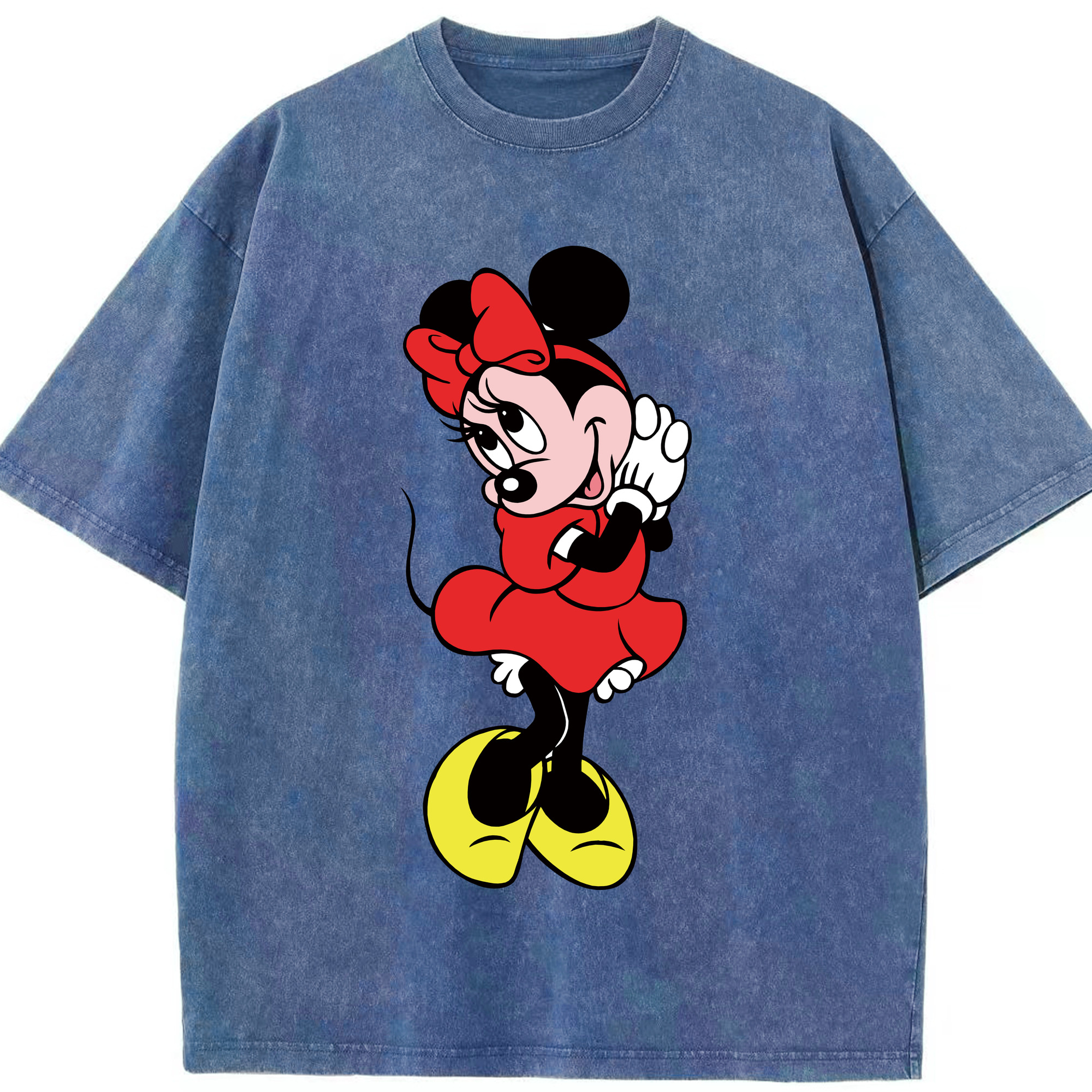 （画像用） ミッキーマウス Mickey Mouse 綿100% ヴィンテージ風 半袖Tシャツ（フロントプリント）